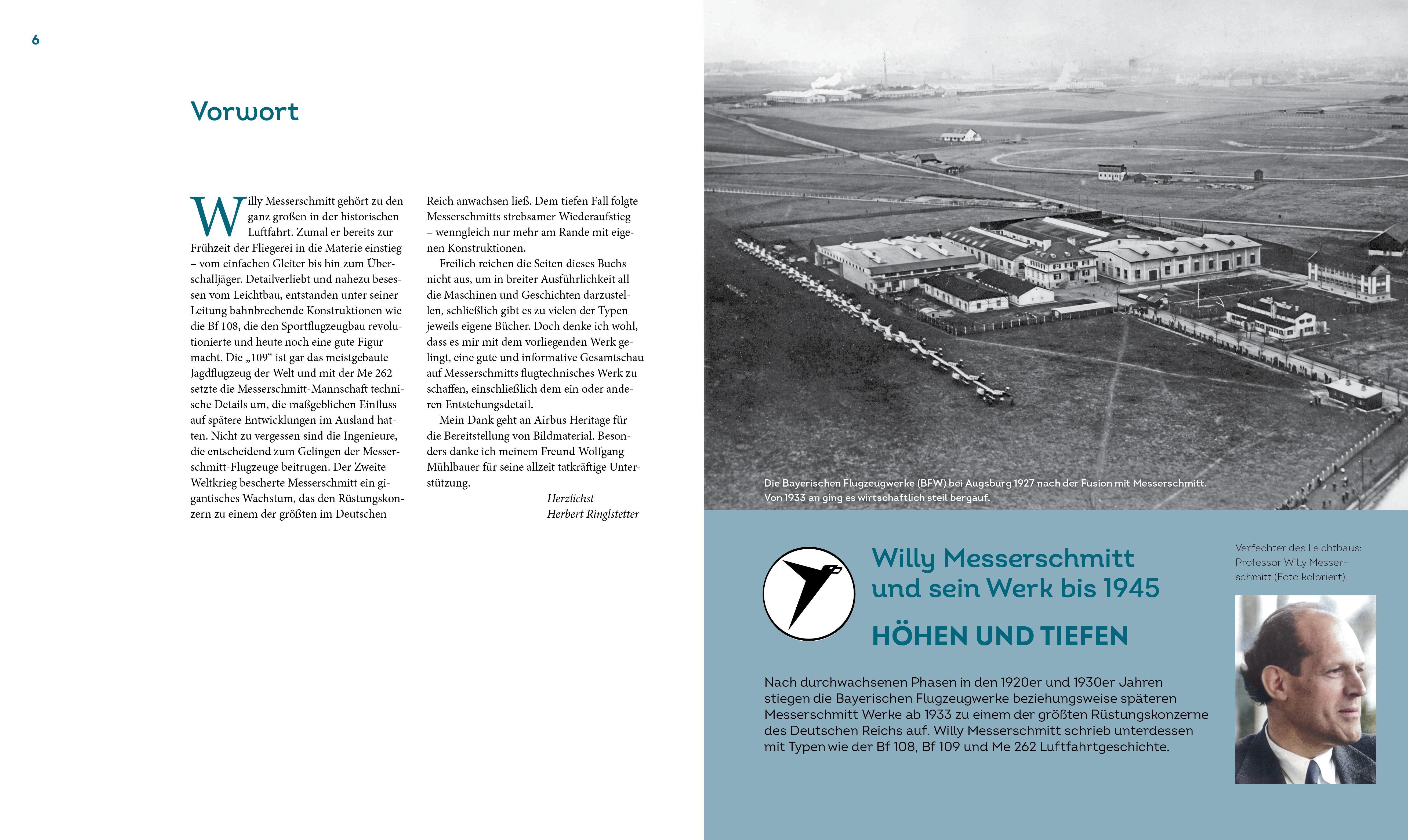 Beispielinhalt (Bild) Das große Messerschmitt Flugzeugbuch