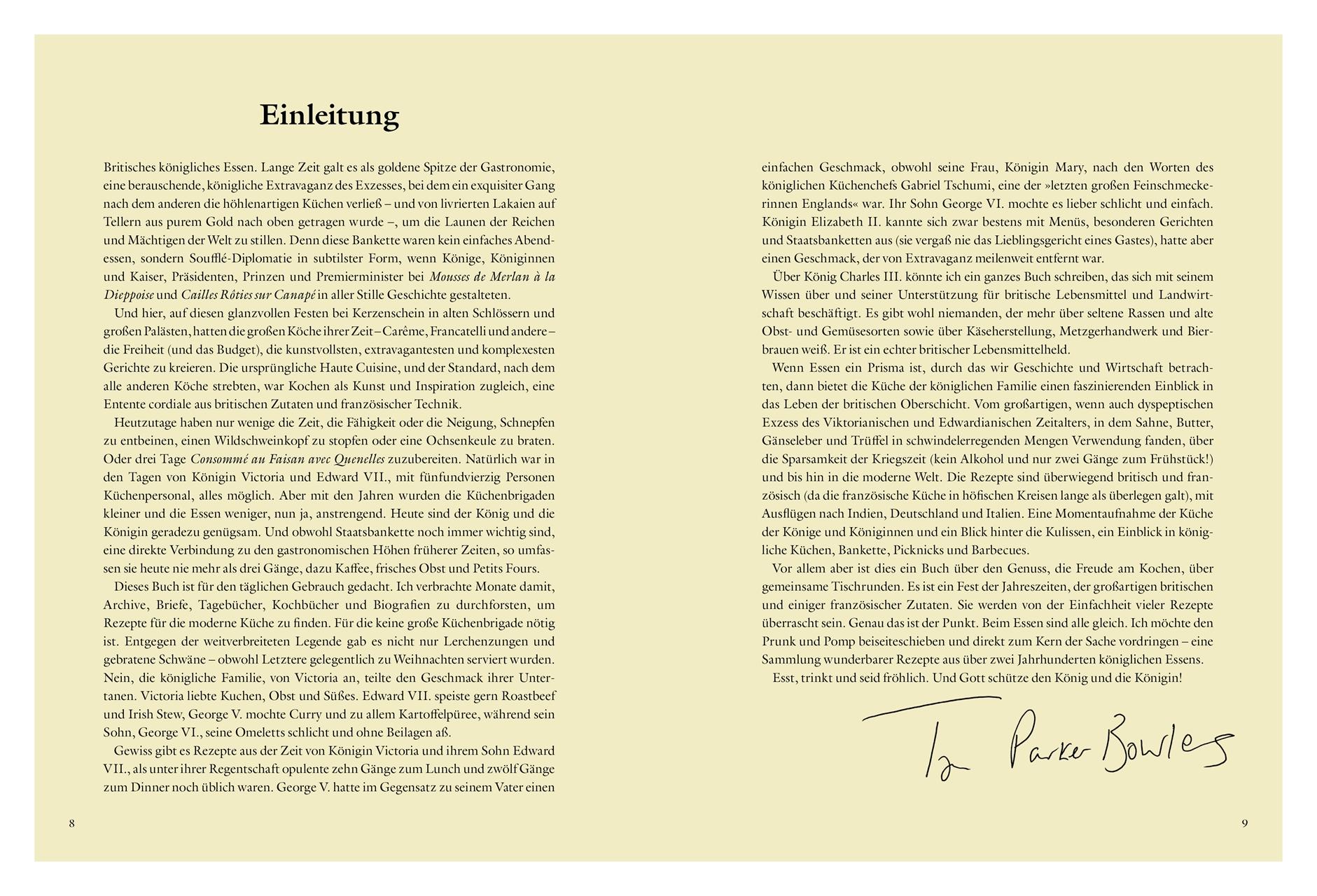 Beispielinhalt (Bild) Zu Tisch bei den Royals