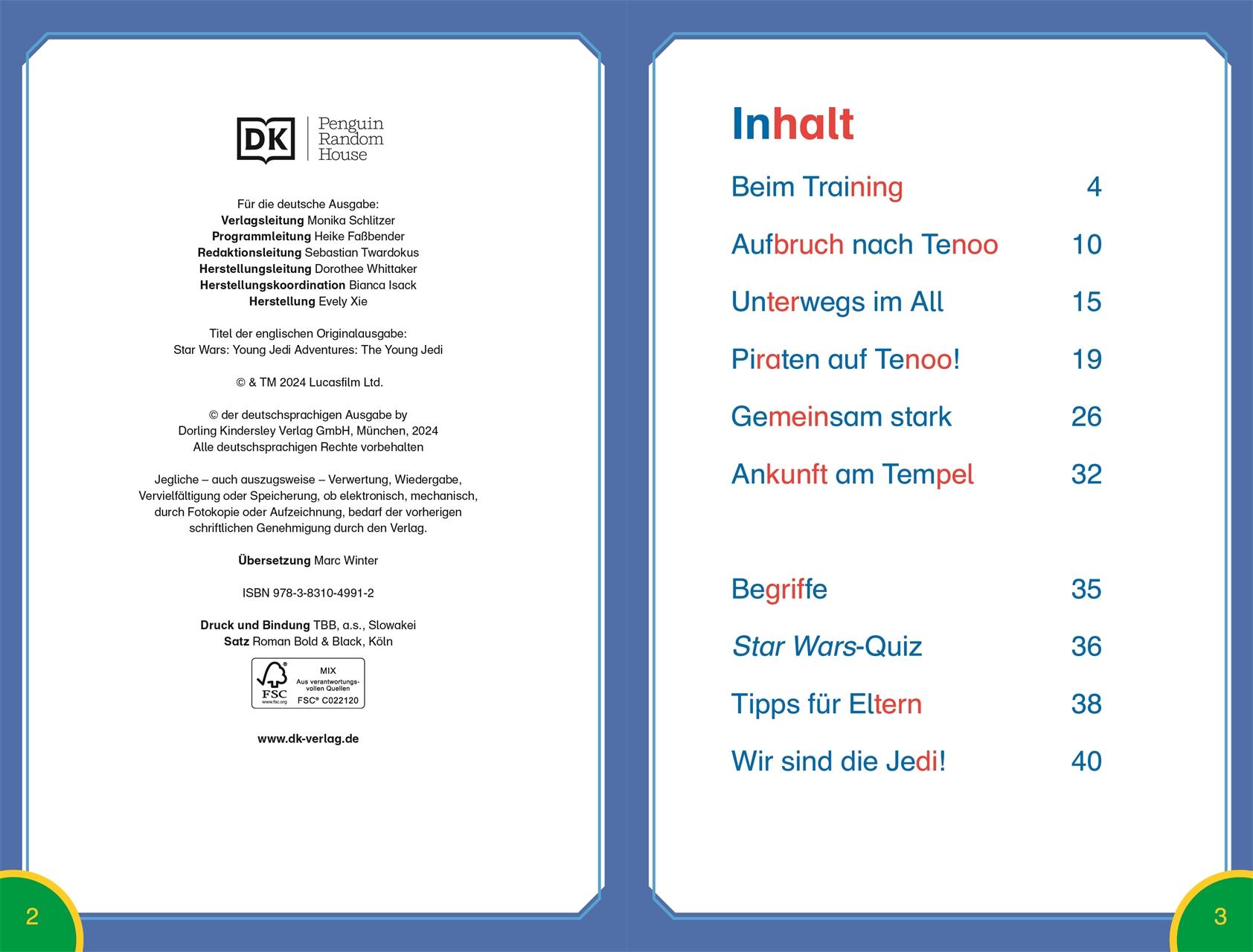 Beispielinhalt (Bild) SUPERLESER Star Wars: Die Abenteuer der jungen Jedi: Die jungen Jedi