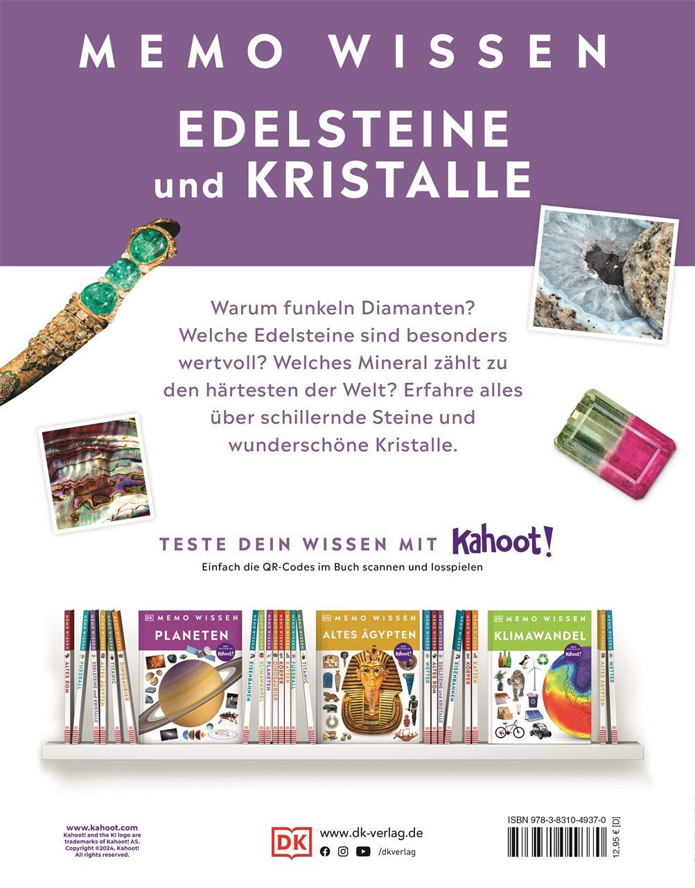 Rückseitencover memo Wissen. Edelsteine und Kristalle