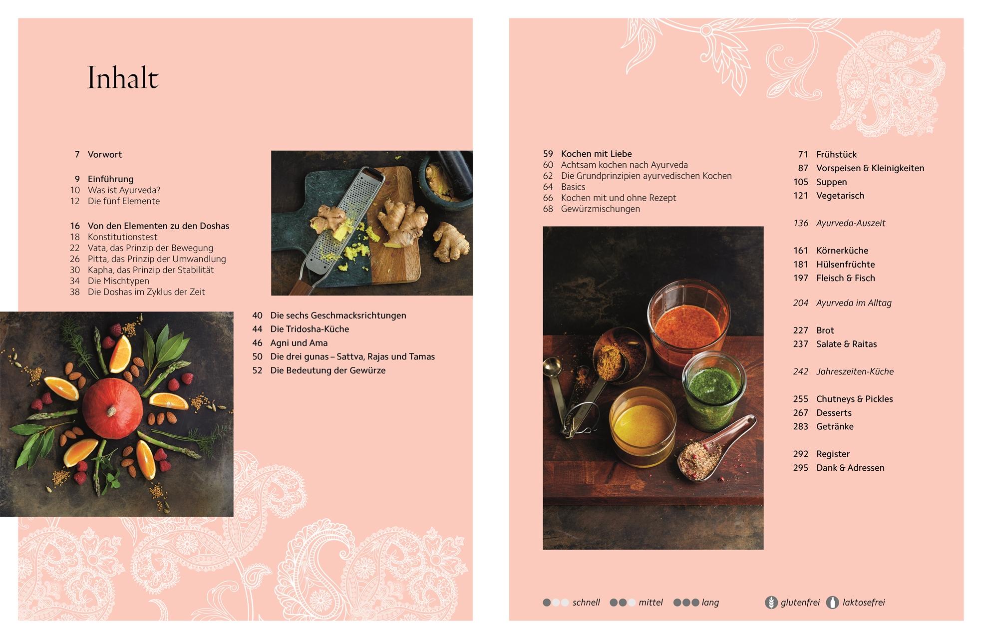 Beispielinhalt (Bild) Achtsame Ayurveda-Küche