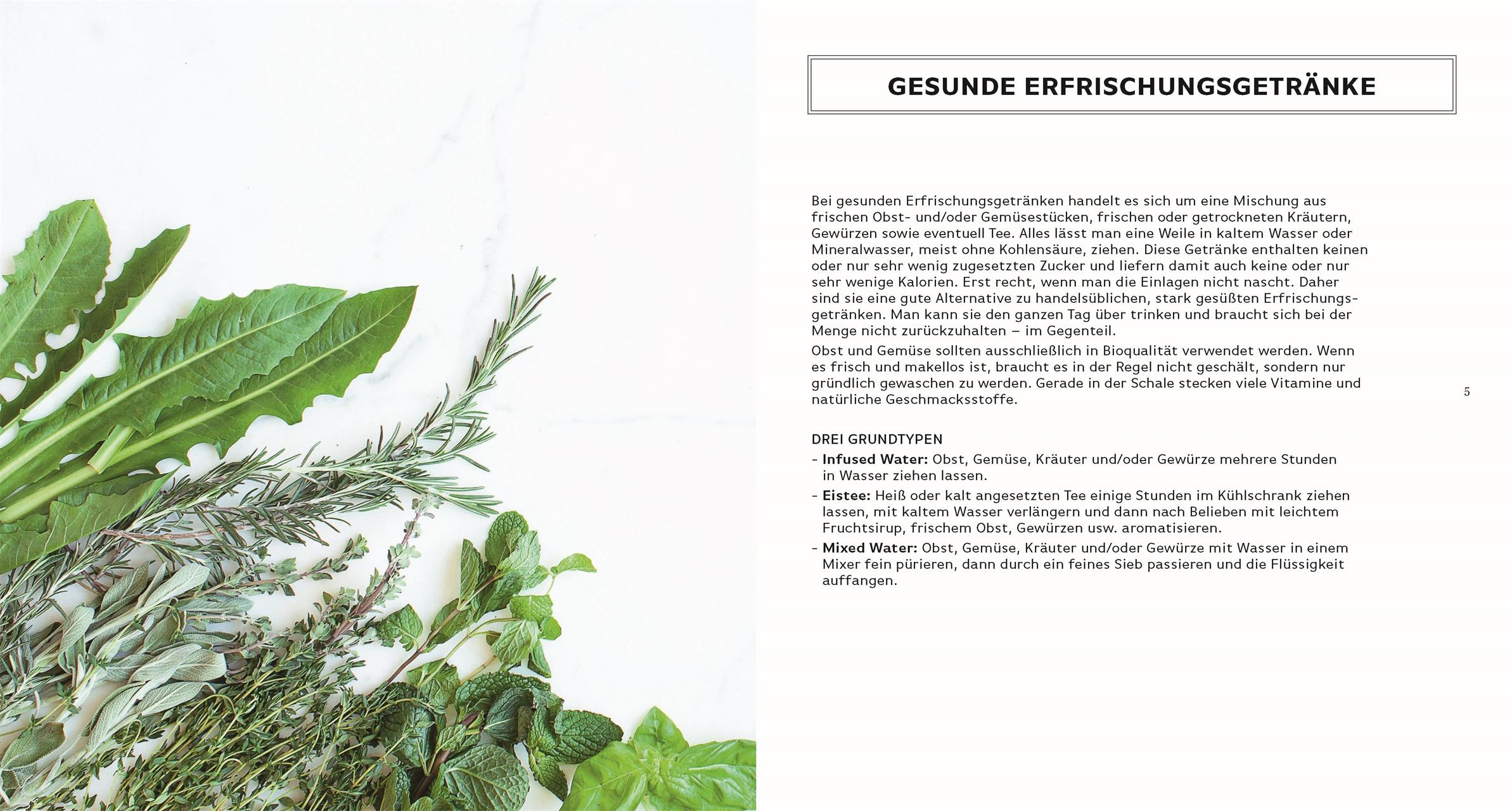 Beispielinhalt (Bild) Infused Water, Eistee & Co.