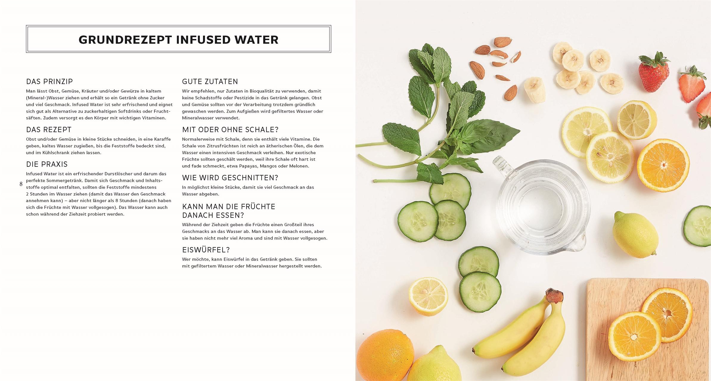 Beispielinhalt (Bild) Infused Water, Eistee & Co.