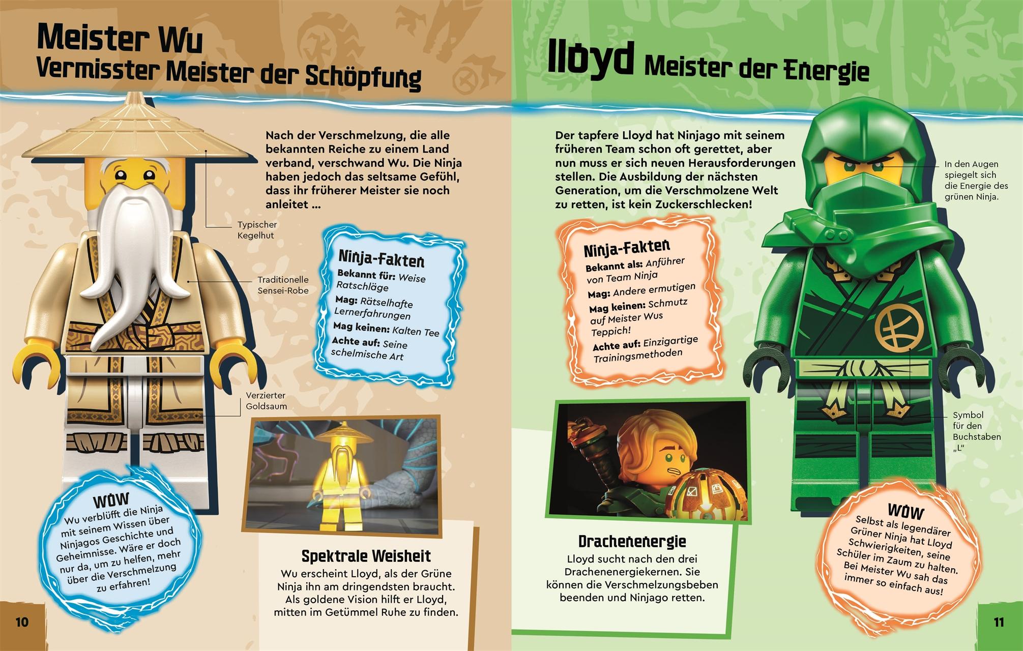 Beispielinhalt (Bild) LEGO® NINJAGO® Aufstieg der Drachen Der ultimative Ninja-Guide