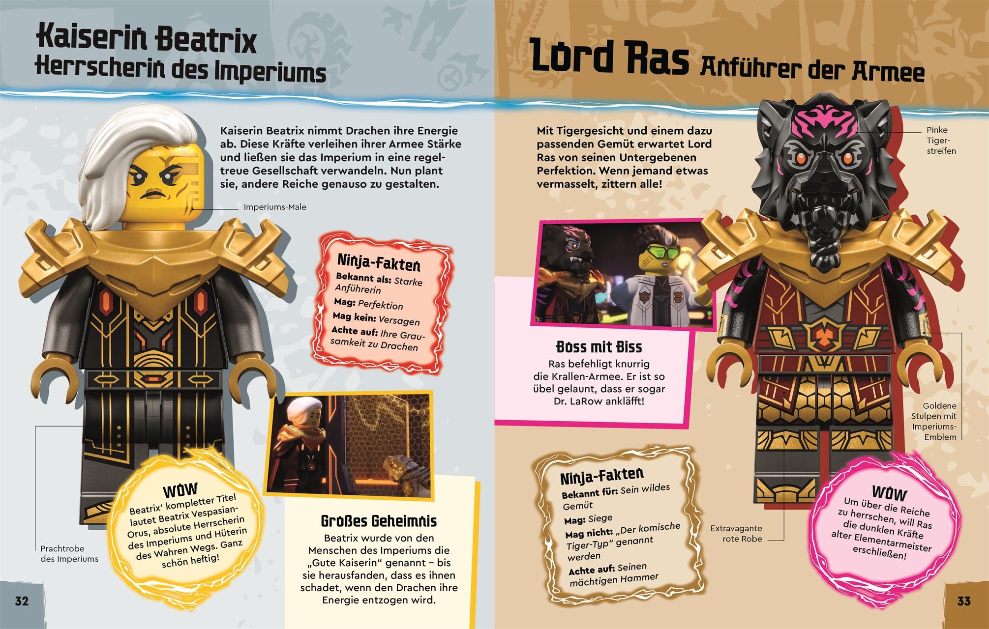 Beispielinhalt (Bild) LEGO® NINJAGO® Aufstieg der Drachen Der ultimative Ninja-Guide