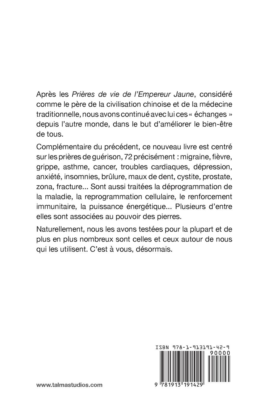 Rückseitencover Prieres de guerison de l'Empereur Jaune