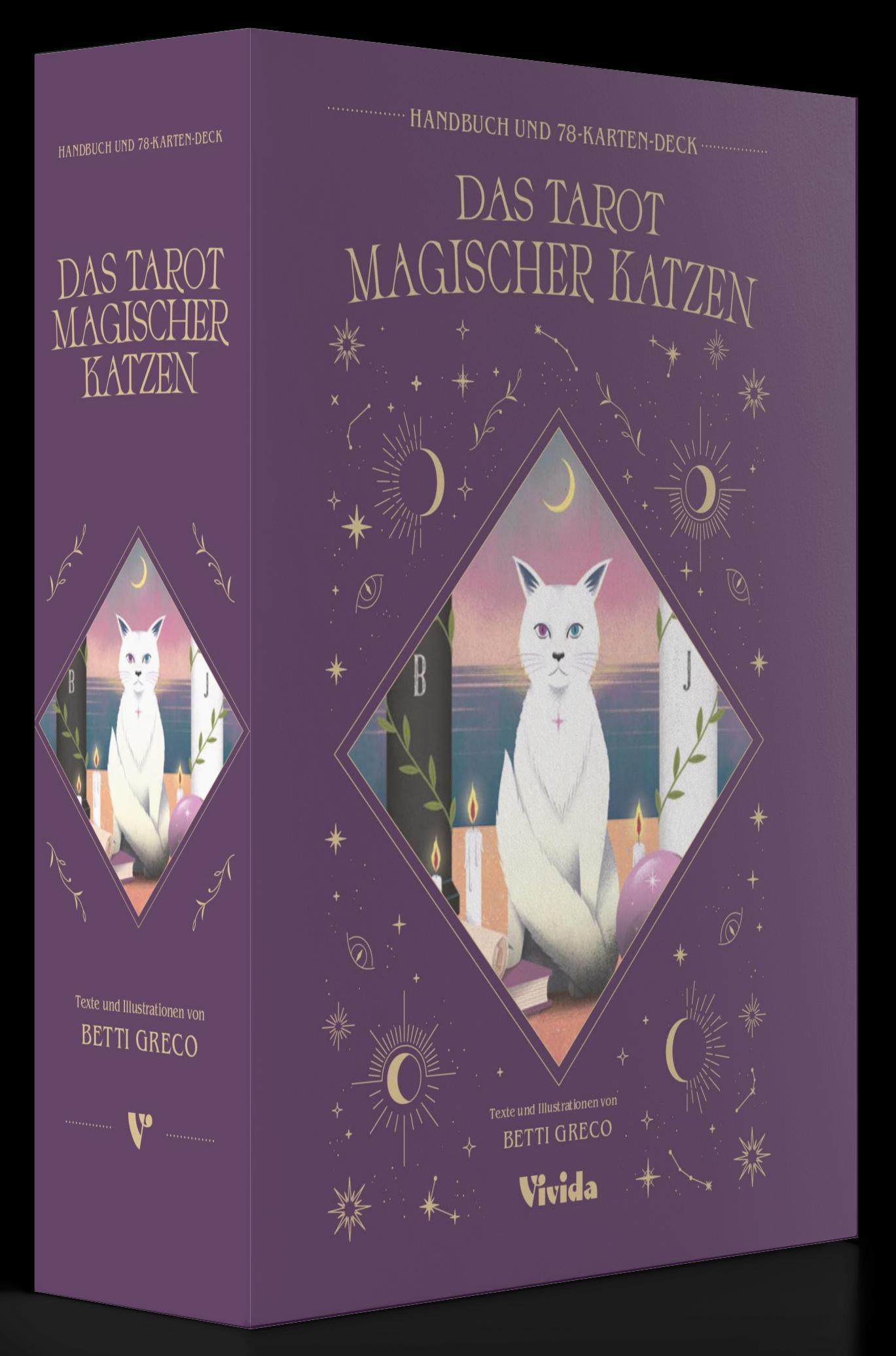 Vorderes Coverbild Das Tarot magischer Katzen (VIVIDA)