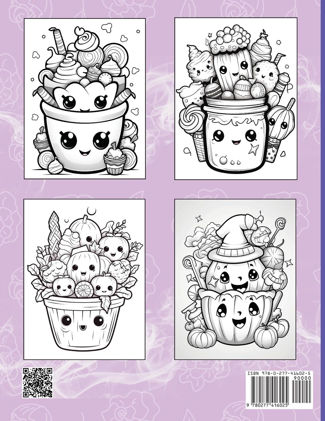 Rückseitencover Pastel Kawaii Desserts Coloring Book