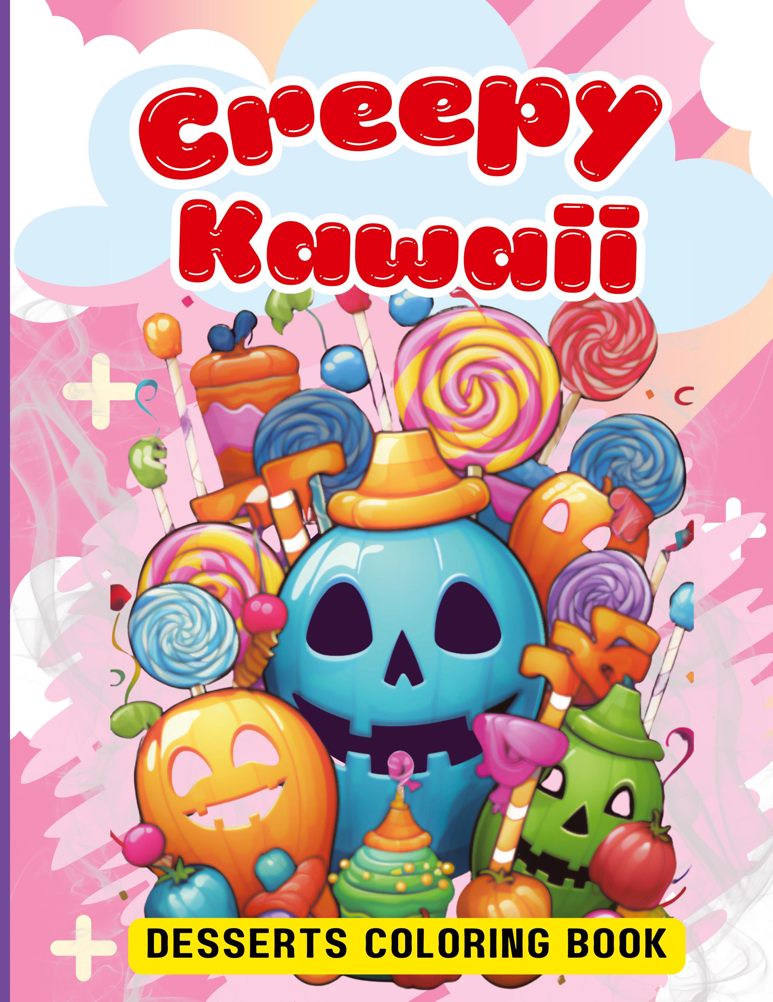 Vorderes Coverbild Creepy Kawaii Desserts Coloring Book