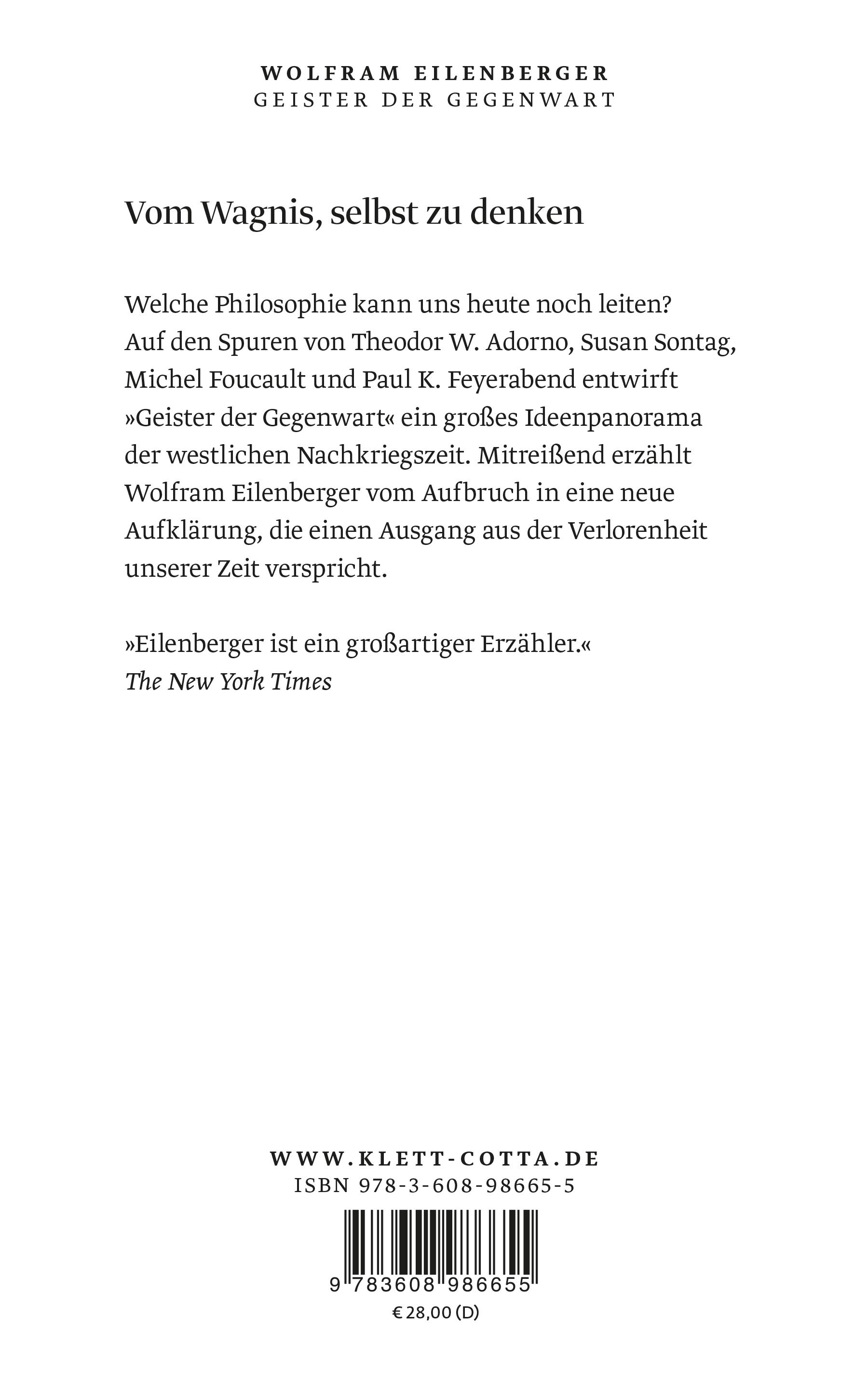 Rückseitencover Geister der Gegenwart