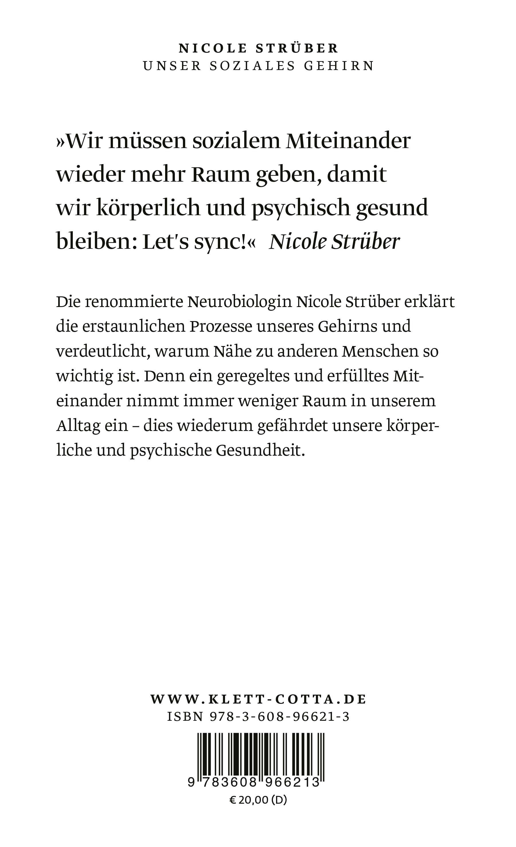 Rückseitencover Unser soziales Gehirn