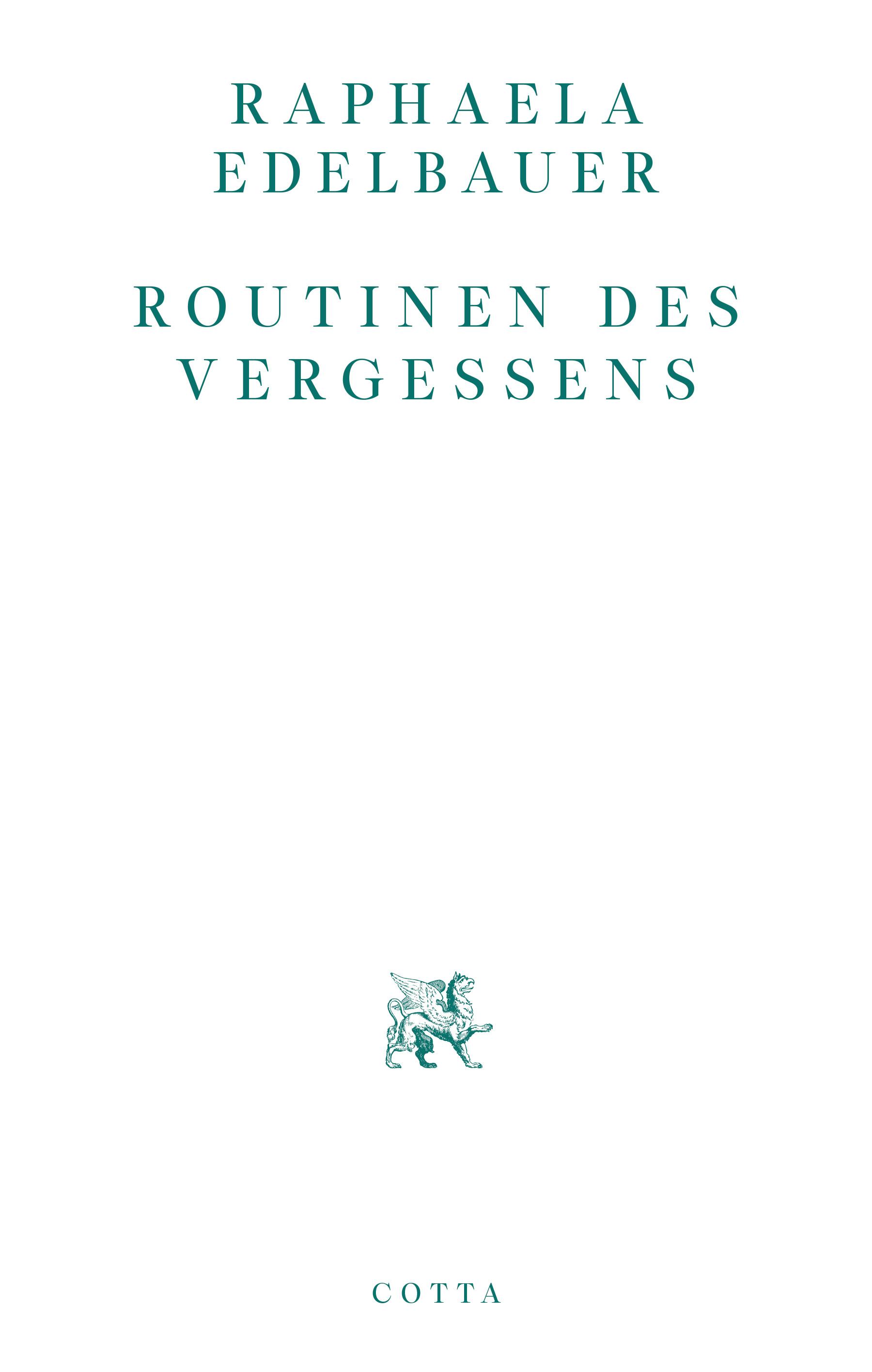 Vorderes Coverbild Routinen des Vergessens