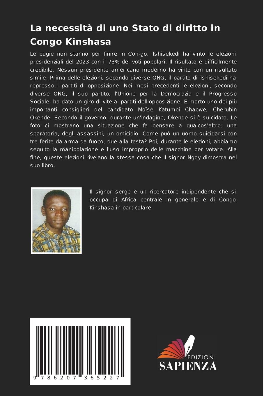 Rückseitencover La necessità di uno Stato di diritto in Congo Kinshasa