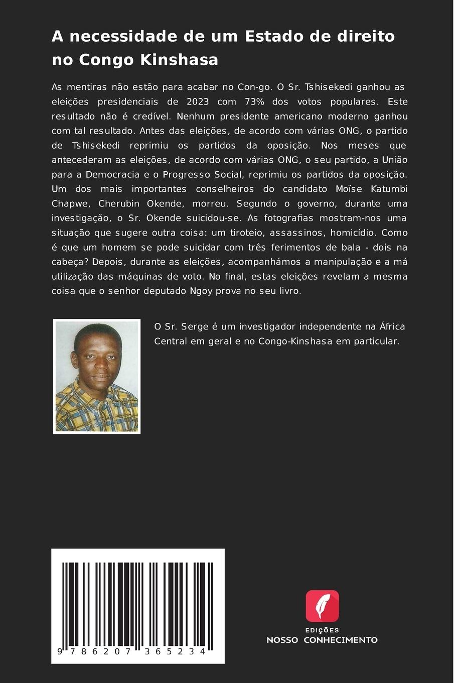 Rückseitencover A necessidade de um Estado de direito no Congo Kinshasa