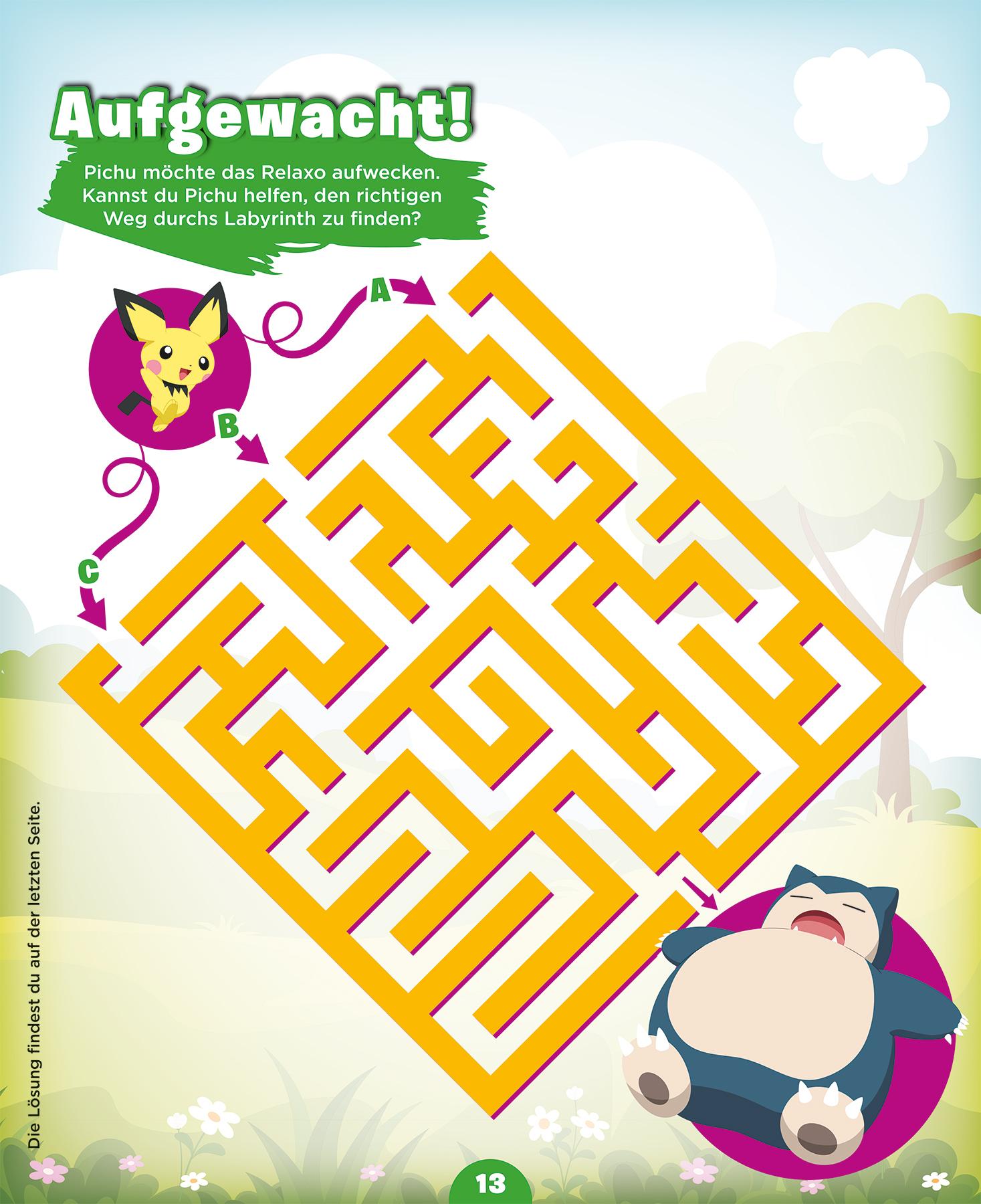 Beispielinhalt (Bild) Pokémon Junior: Mein großer Sticker- und Rätselspaß
