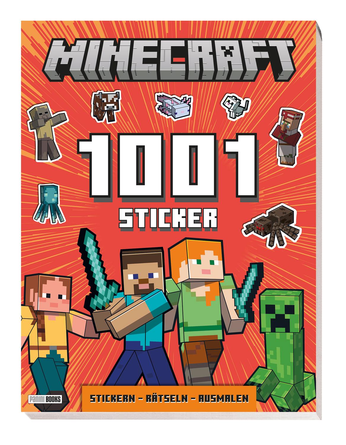 Vorderes Coverbild Minecraft: 1001 Sticker: Stickern - Rätseln - Ausmalen