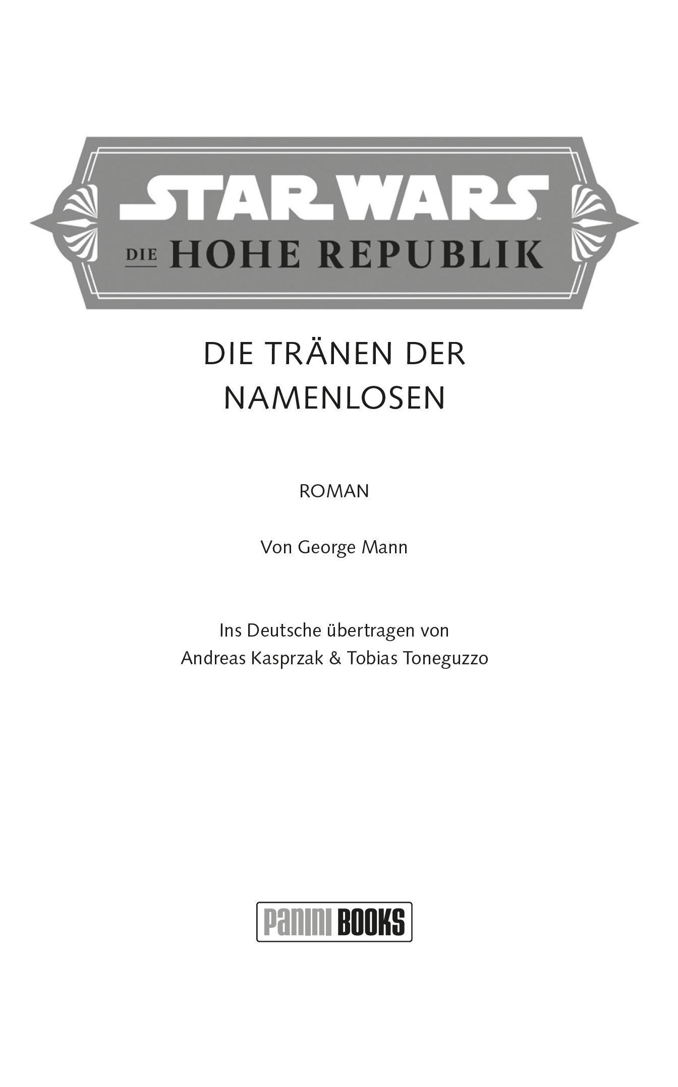 Beispielinhalt (Bild) Star Wars: Die Hohe Republik - Die Tränen der Namenlosen