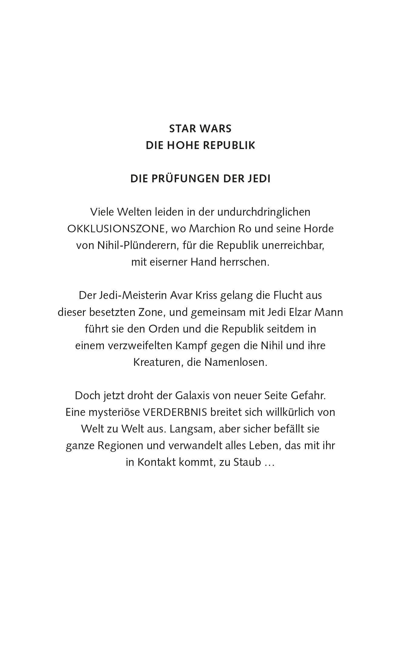 Beispielinhalt (Bild) Star Wars: Die Hohe Republik - Die Tränen der Namenlosen