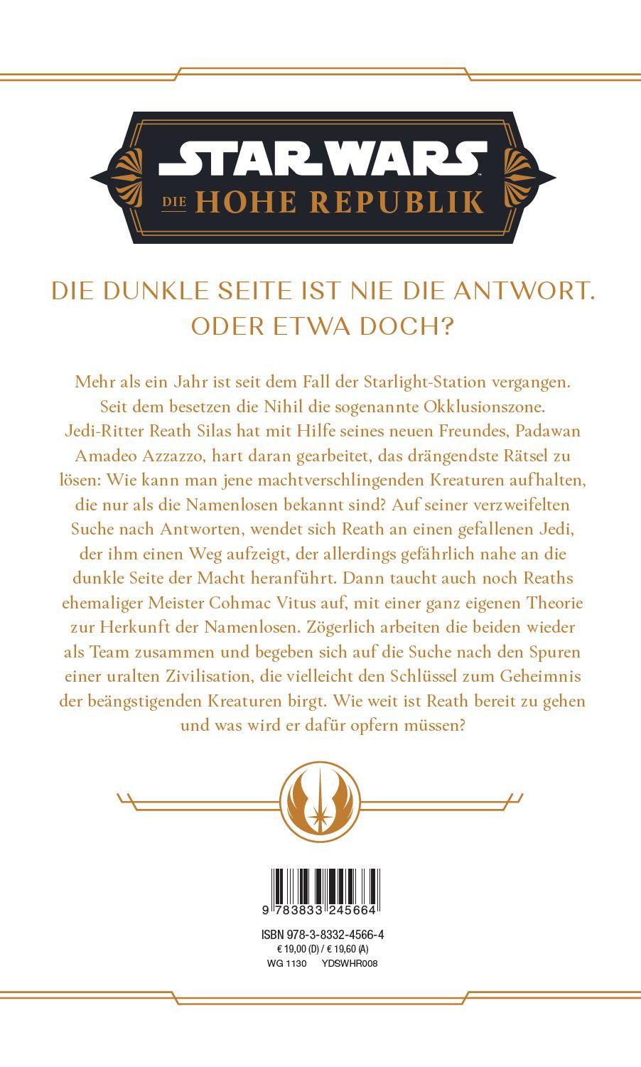 Rückseitencover Star Wars: Die Hohe Republik - Die Tränen der Namenlosen