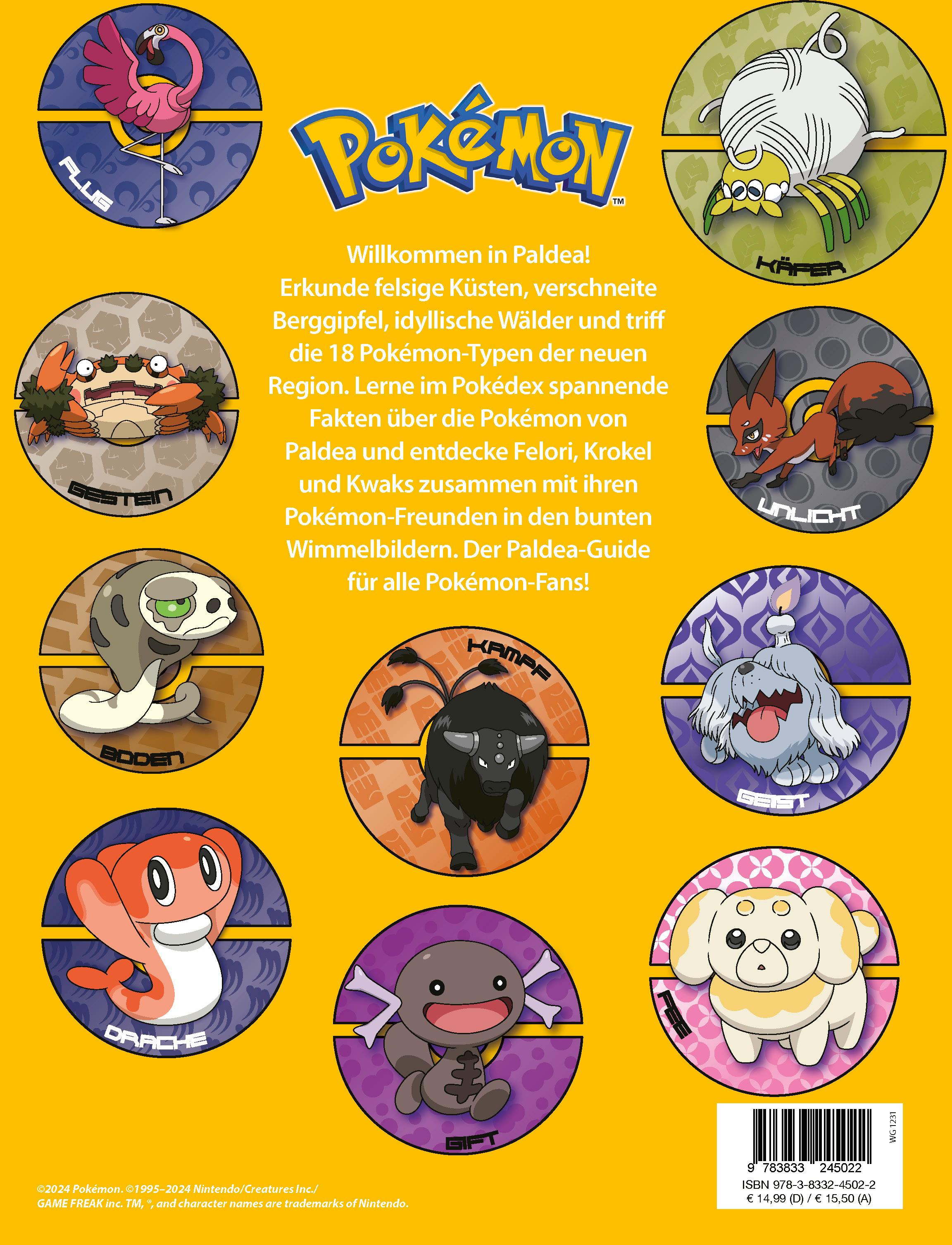 Rückseitencover Pokémon: Der Paldea-Guide: Entdecke die Pokémon der neuen Region
