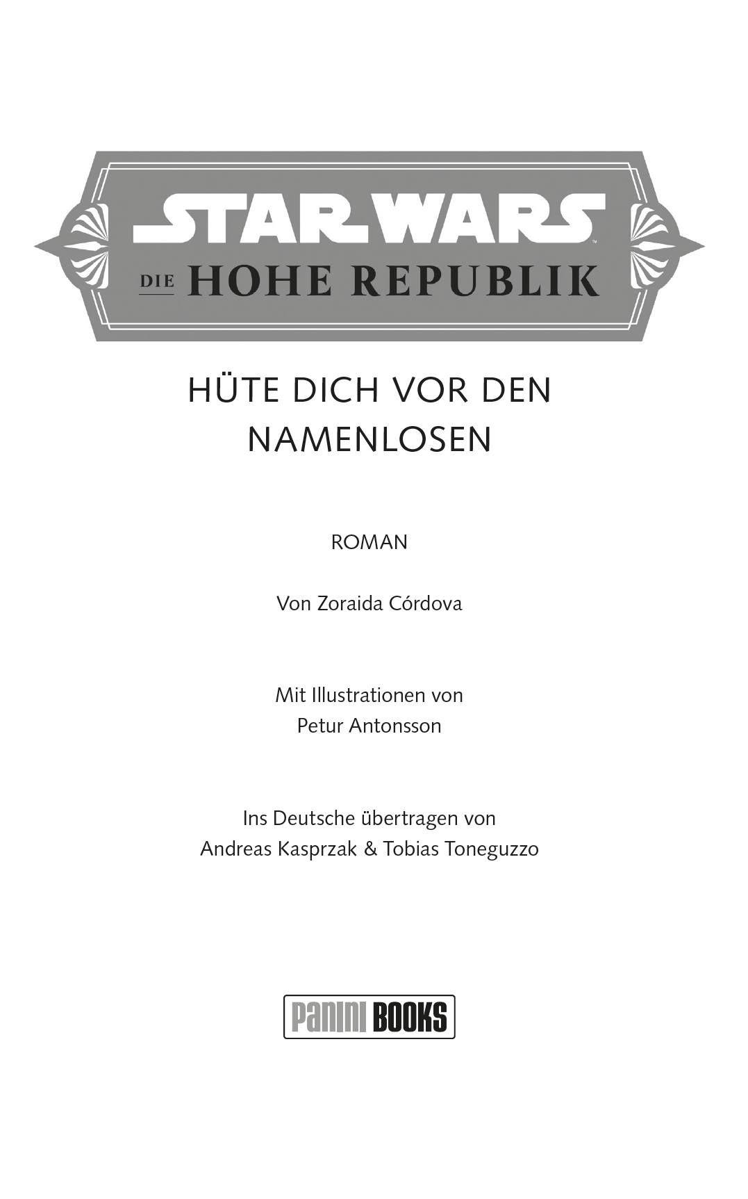 Beispielinhalt (Bild) Star Wars Jugendroman: Die Hohe Republik - Hüte dich vor den Namenlosen