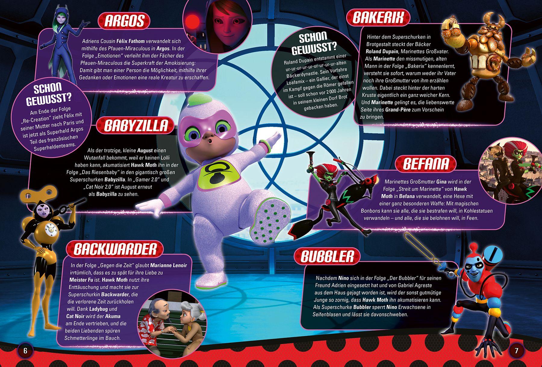 Beispielinhalt (Bild) Miraculous: Das große Buch der Superschurken