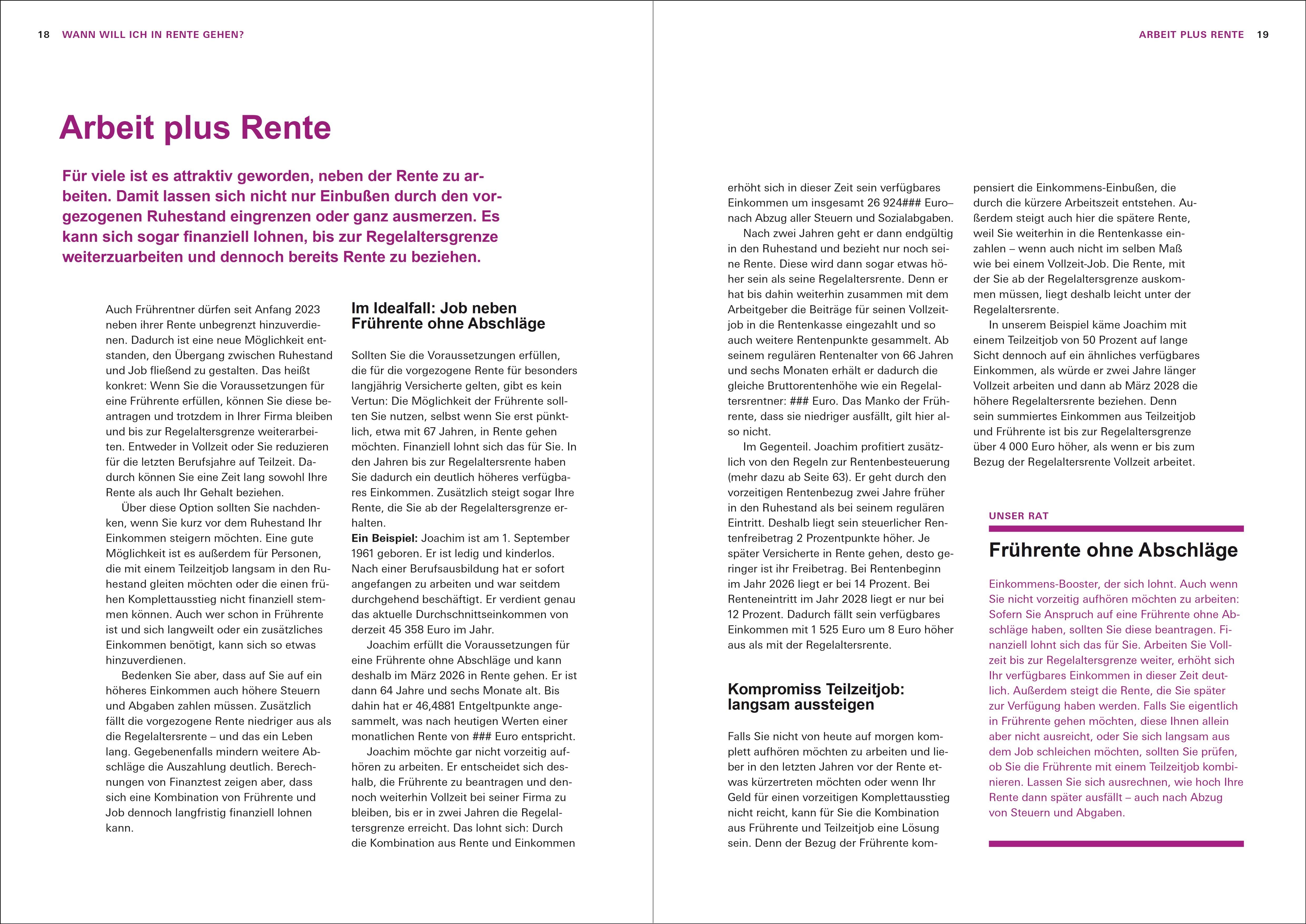 Beispielinhalt (Bild) Das Renten-Set