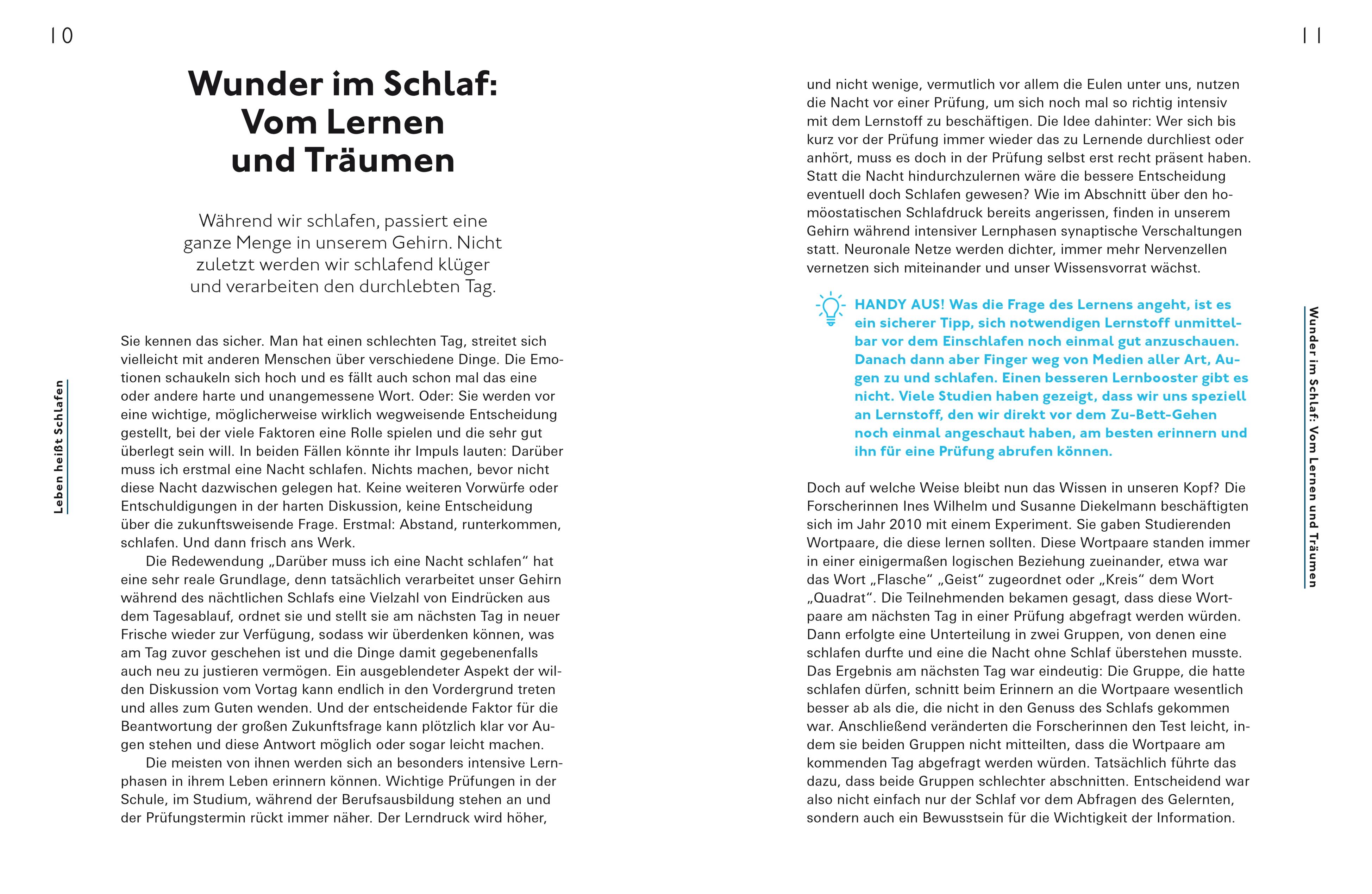 Beispielinhalt (Bild) Das Besser-schlafen-Prinzip