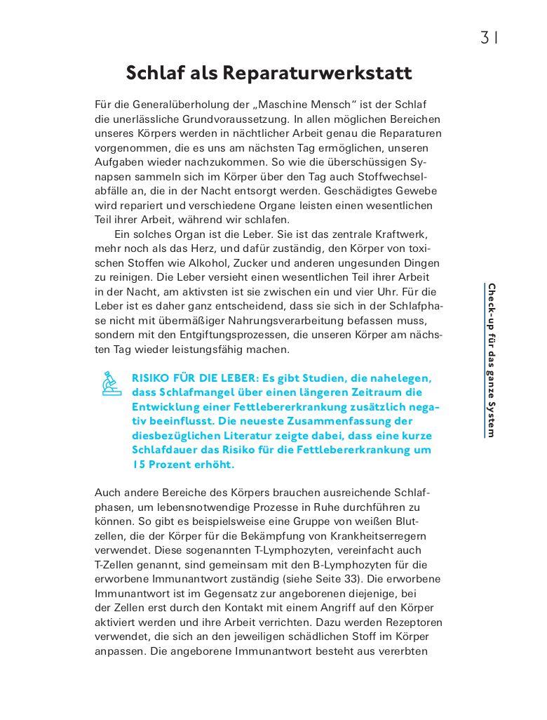 Beispielinhalt (Bild) Das Besser-schlafen-Prinzip