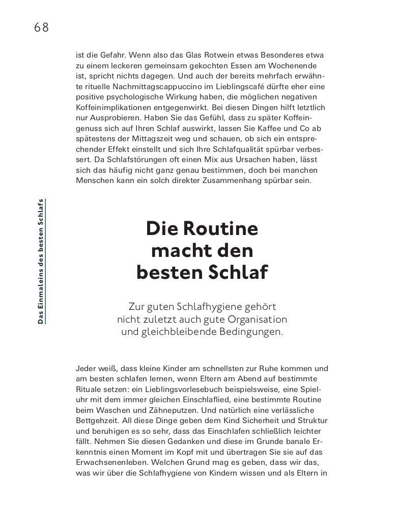 Beispielinhalt (Bild) Das Besser-schlafen-Prinzip