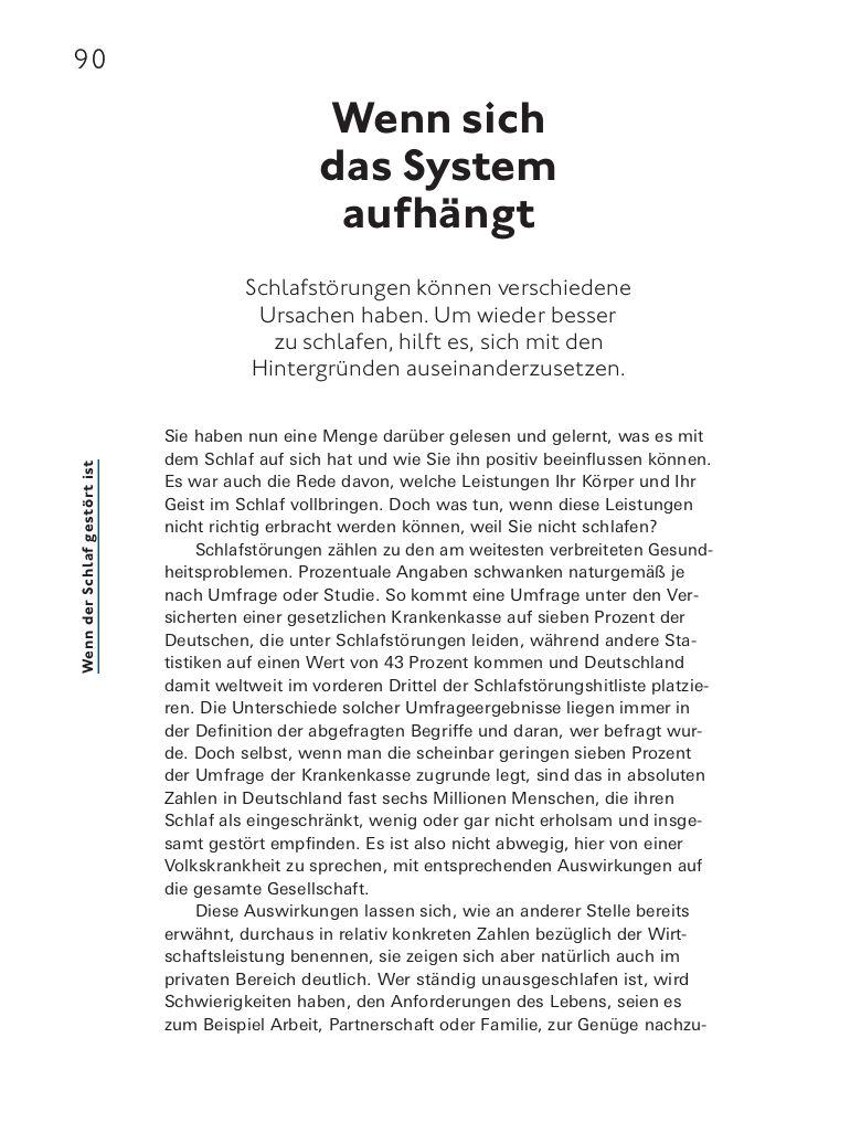 Beispielinhalt (Bild) Das Besser-schlafen-Prinzip