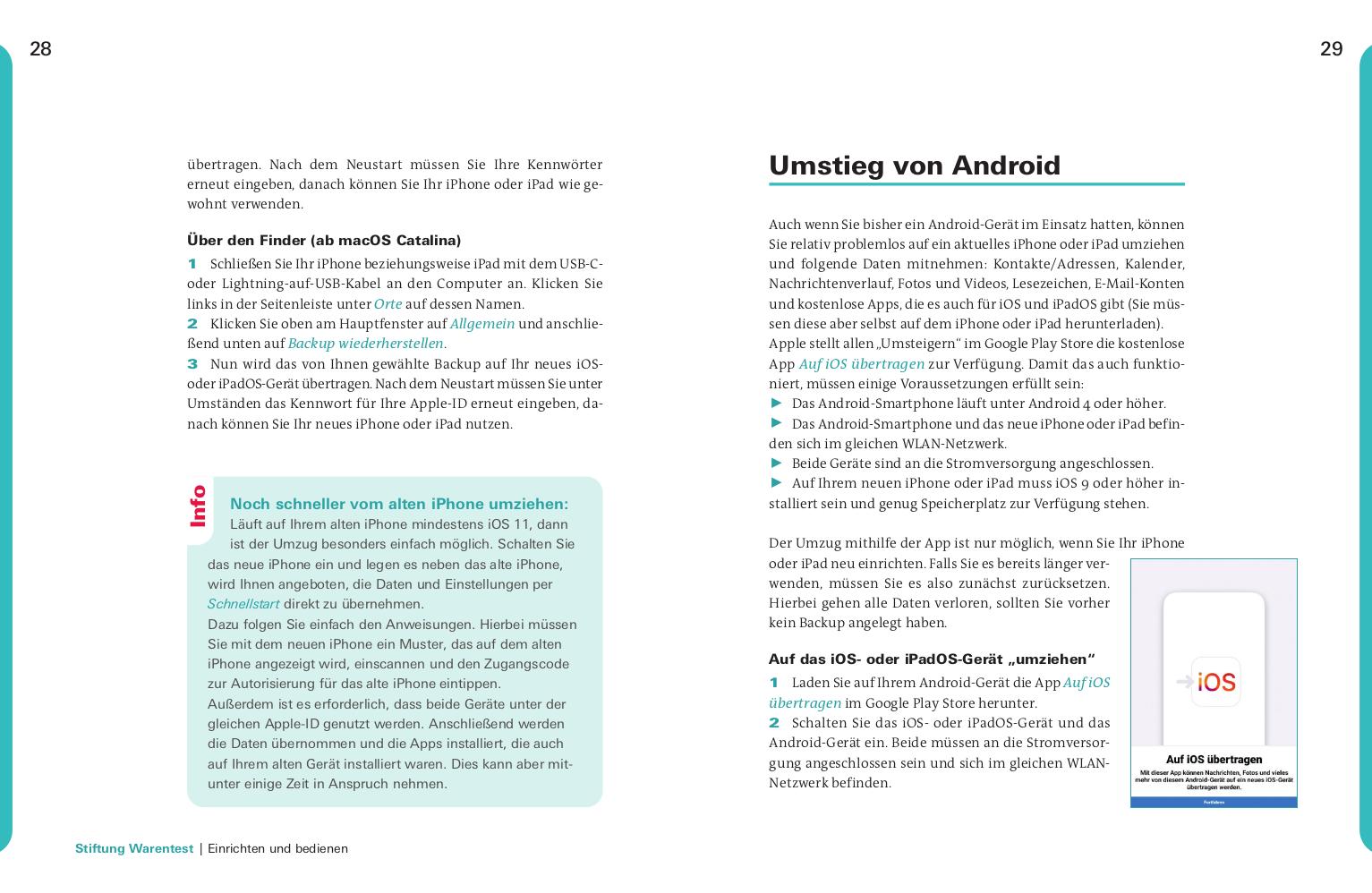 Beispielinhalt (Bild) iPhone und iPad