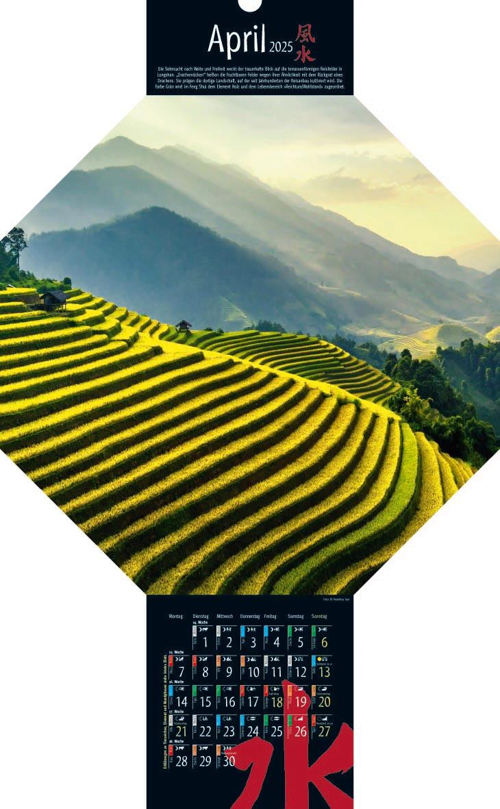 Beispielinhalt (Bild) Feng-Shui-Kalender 2025