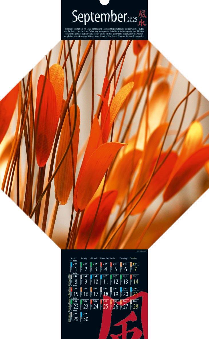 Beispielinhalt (Bild) Feng-Shui-Kalender 2025