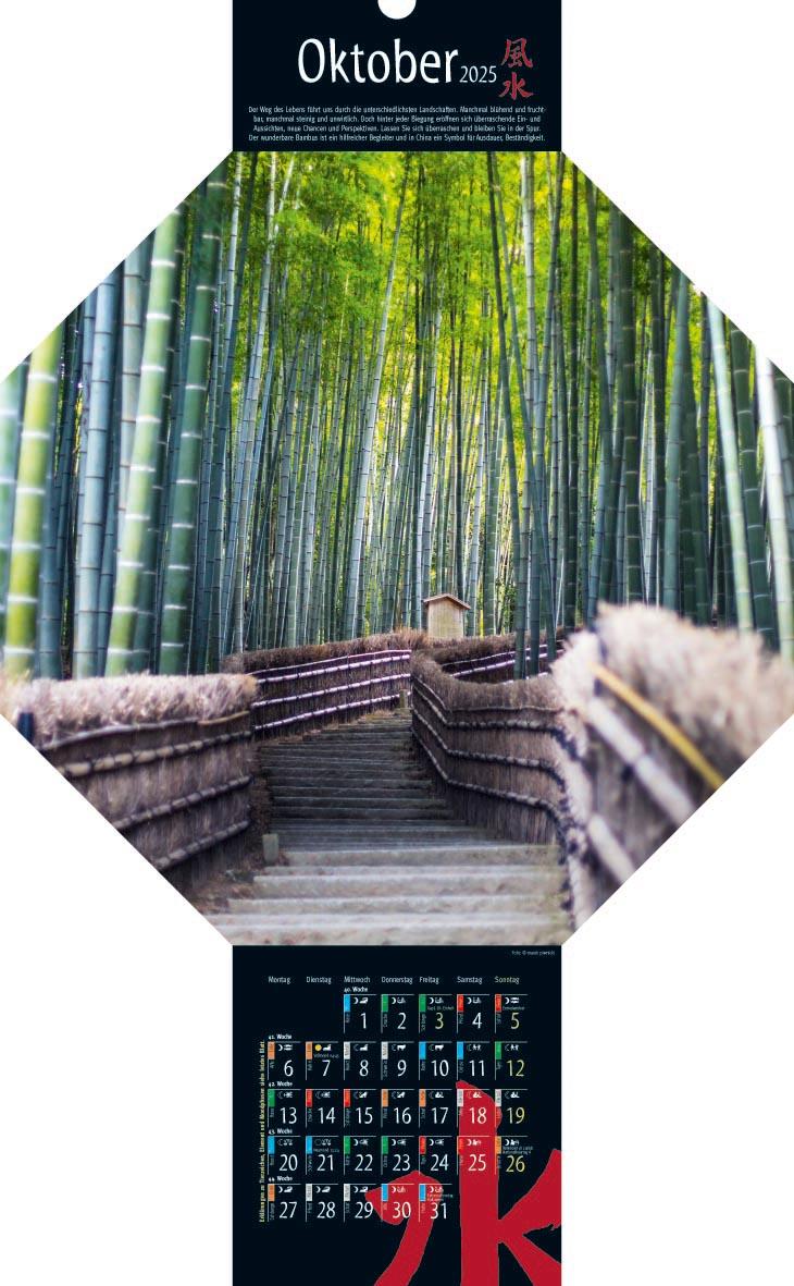 Beispielinhalt (Bild) Feng-Shui-Kalender 2025