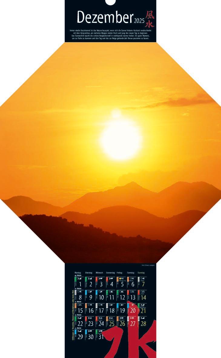 Beispielinhalt (Bild) Feng-Shui-Kalender 2025