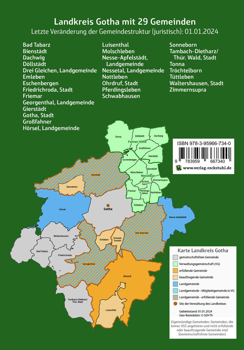 Rückseitencover Wappen, Flaggen und Siegel LANDKREIS GOTHA - Ein Lexikon - Ausgabe 2024
