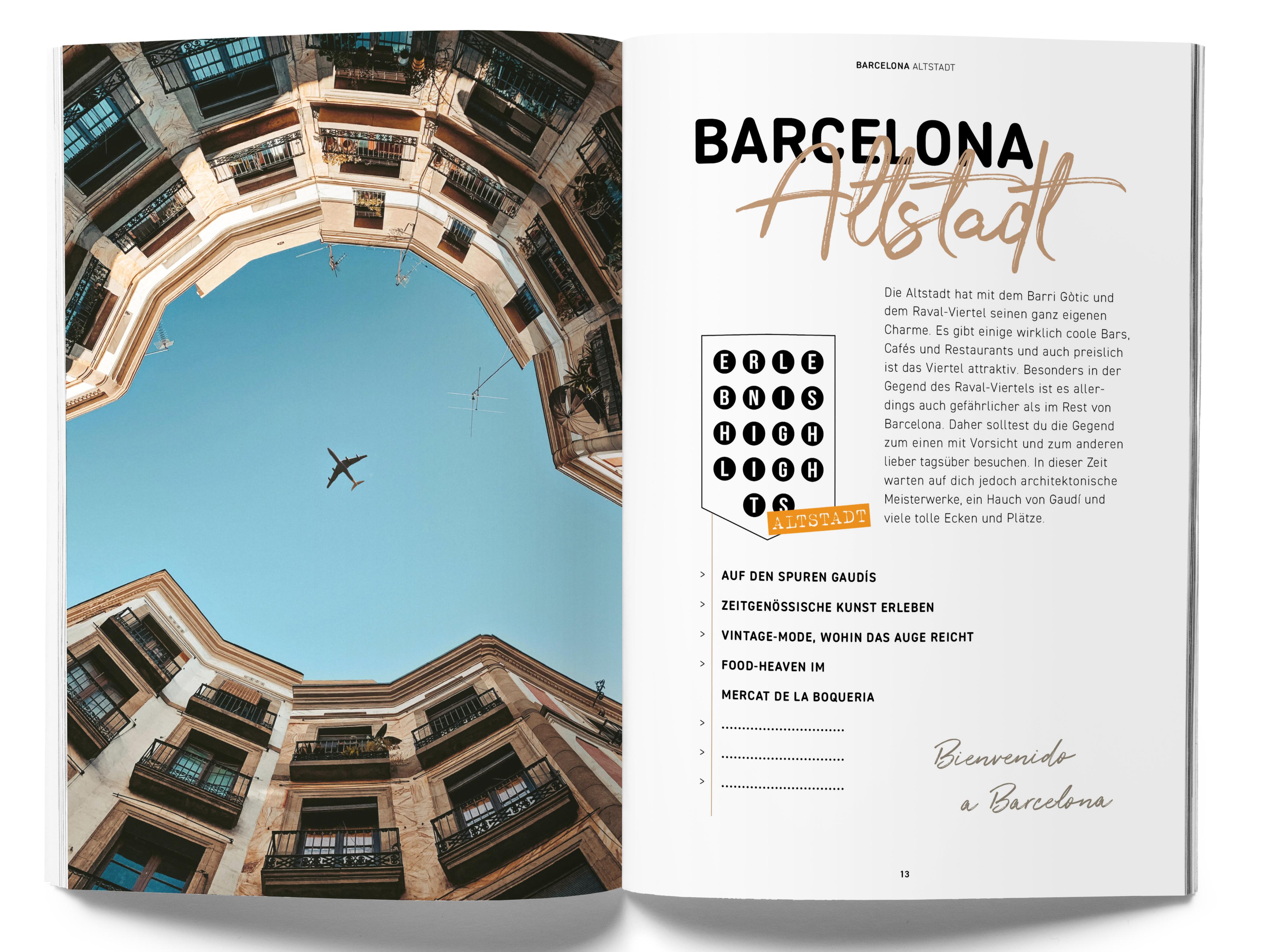 Beispielinhalt (Bild) GuideMe Reiseführer Barcelona
