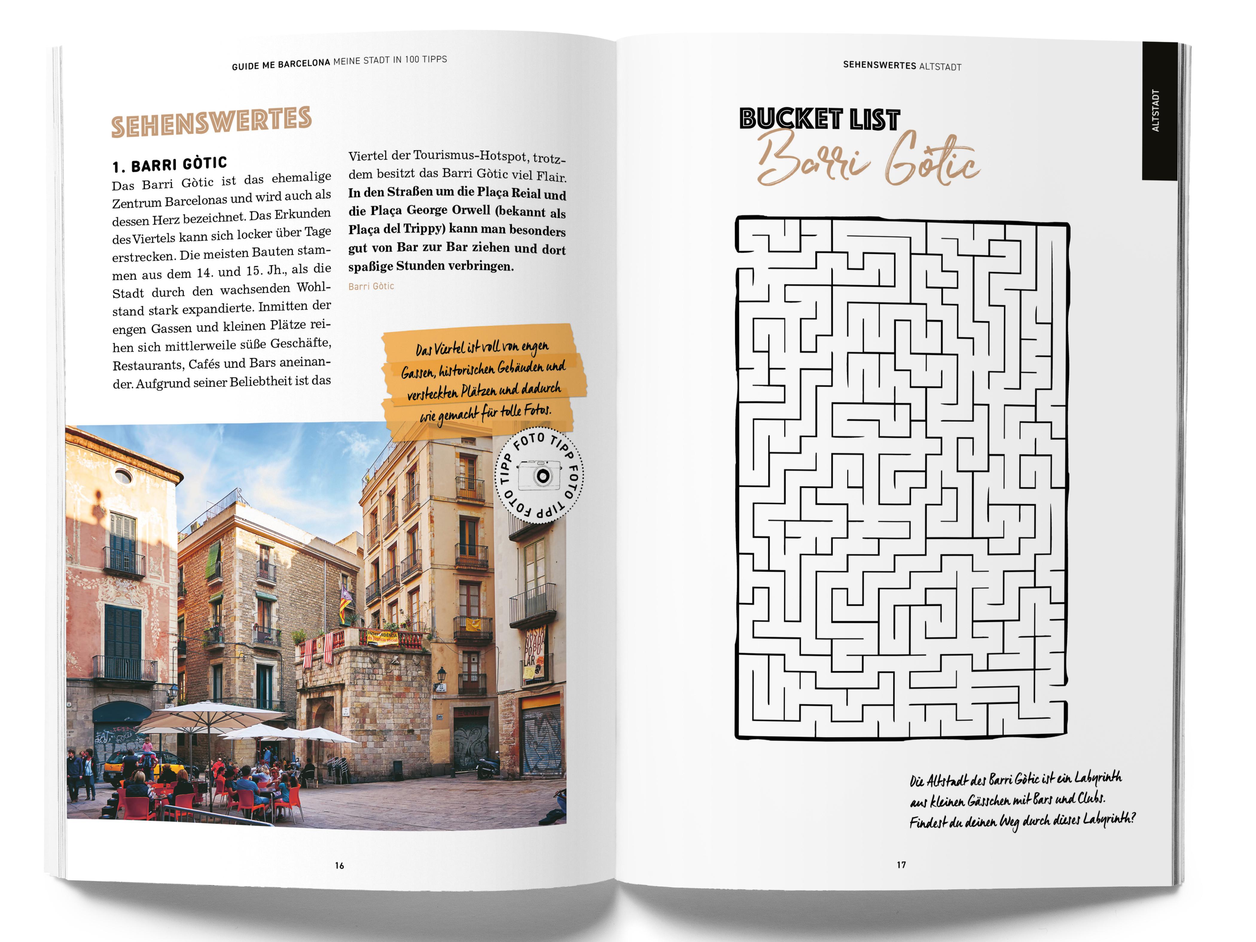 Beispielinhalt (Bild) GuideMe Reiseführer Barcelona