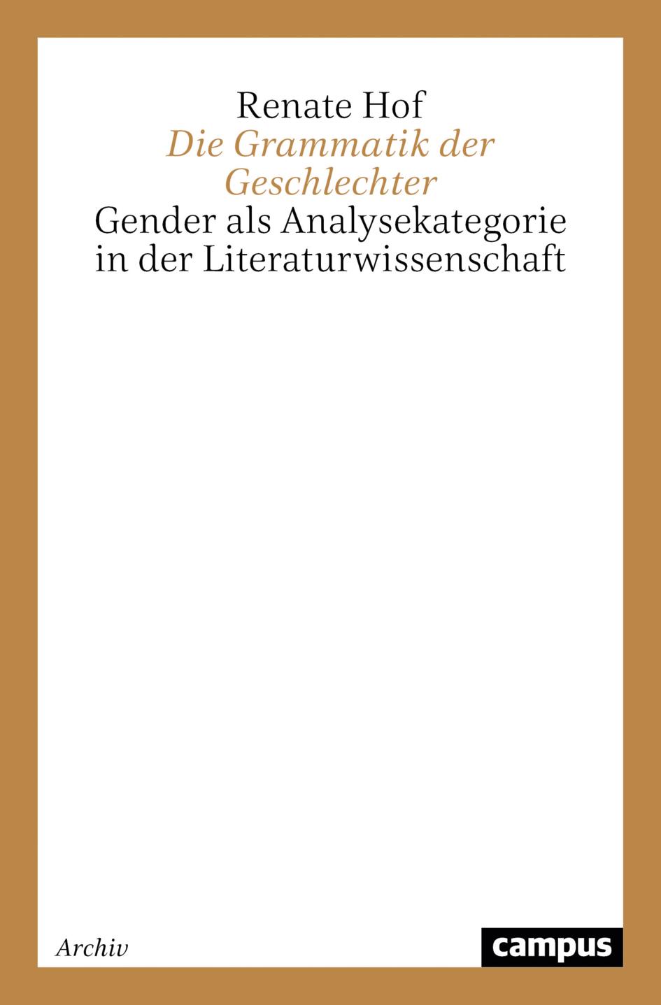 Vorderes Coverbild Die Grammatik der Geschlechter
