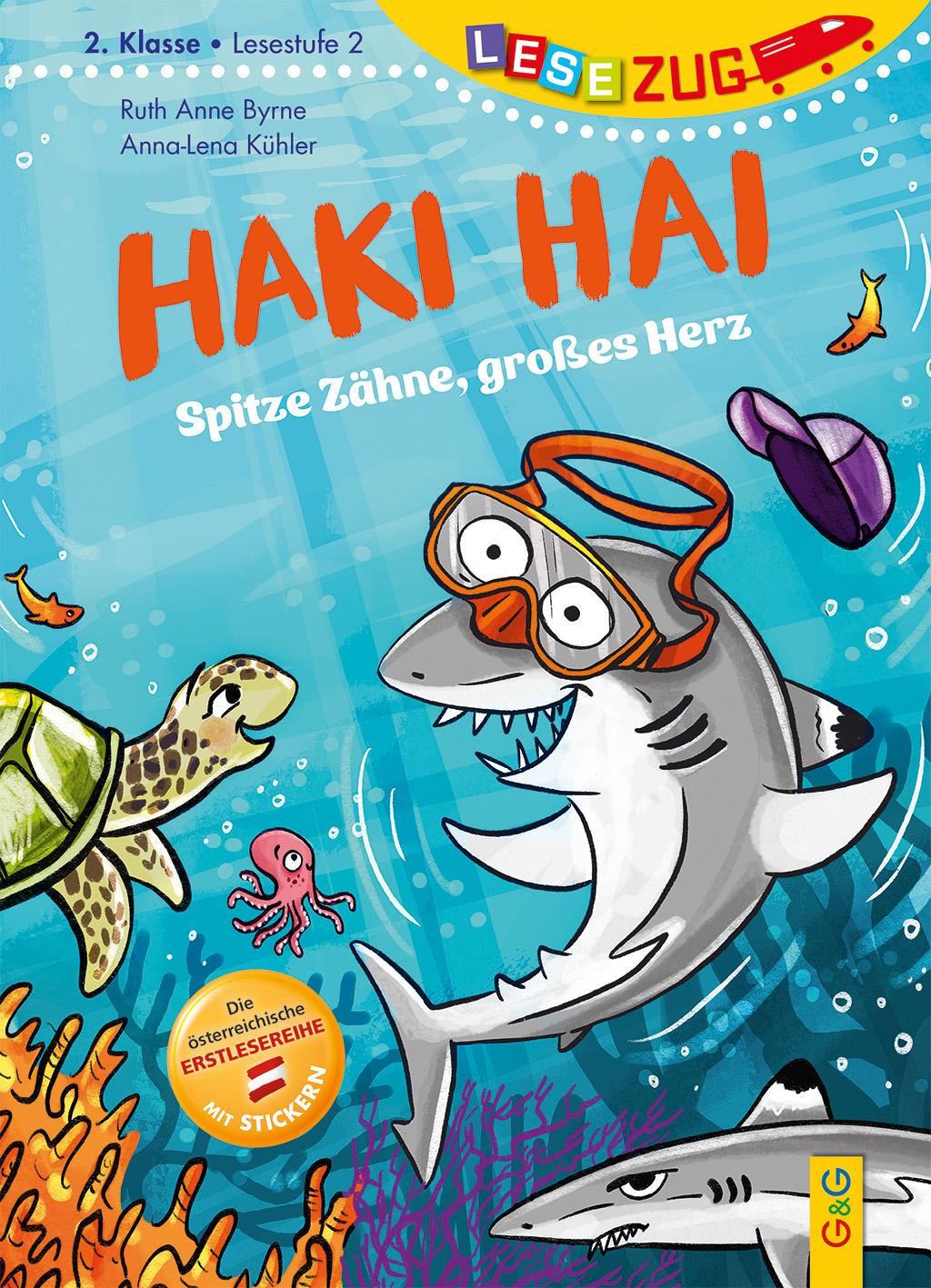 Vorderes Coverbild LESEZUG/2. Klasse - Lesestufe 2: Haki Hai - spitze Zähne, großes Herz