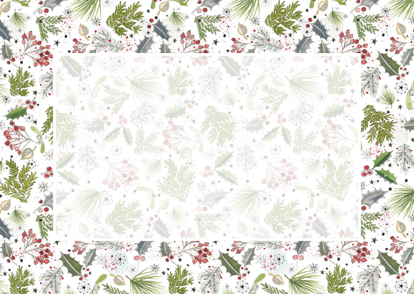 Beispielinhalt (Bild) Design Paper Besinnliche Weihnachten DIN A5. Mit Falz für Klappkarten