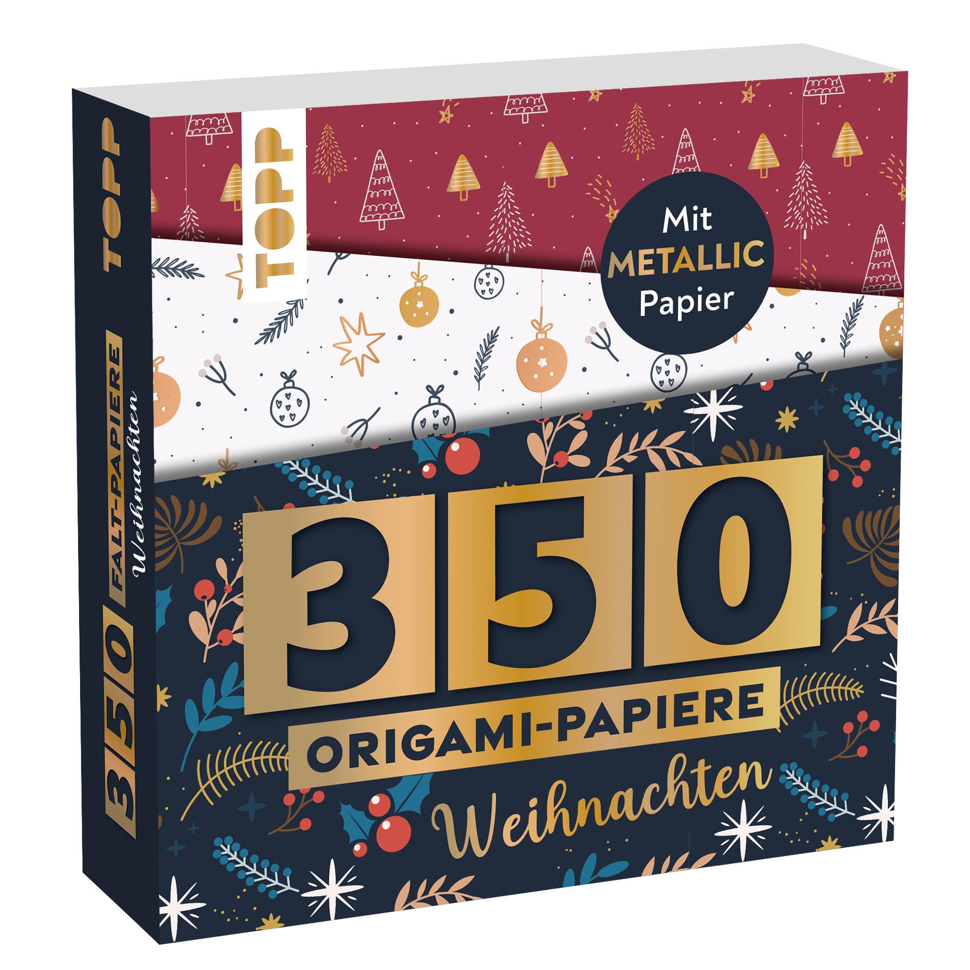 Vorderes Coverbild 350 Origami-Papiere - Weihnachten