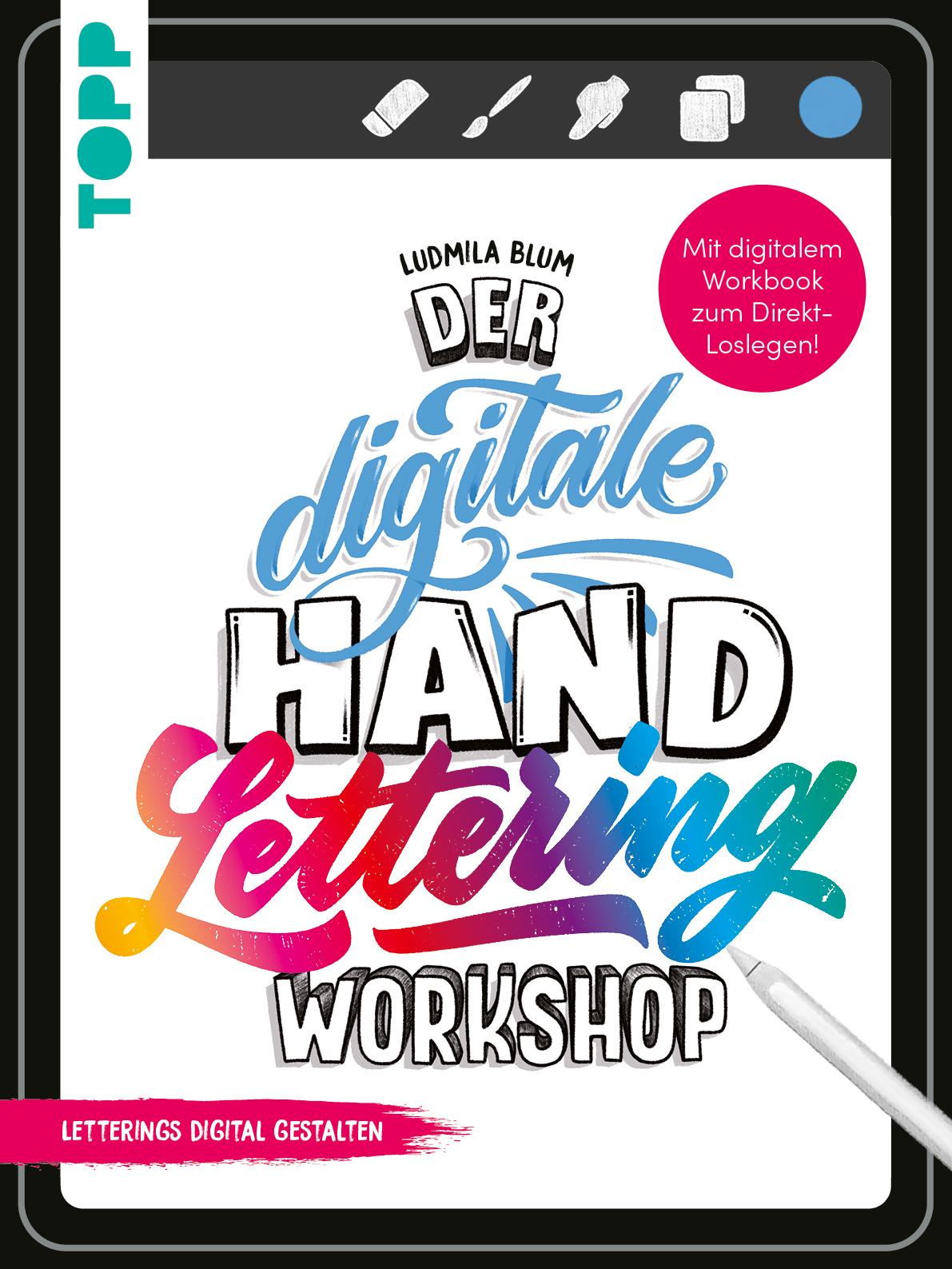 Vorderes Coverbild Der digitale Handlettering Workshop
