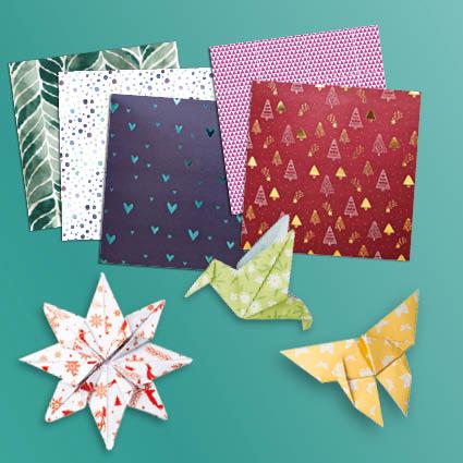 Beispielinhalt (Bild) 350 Origami-Papiere - Muster-Mix