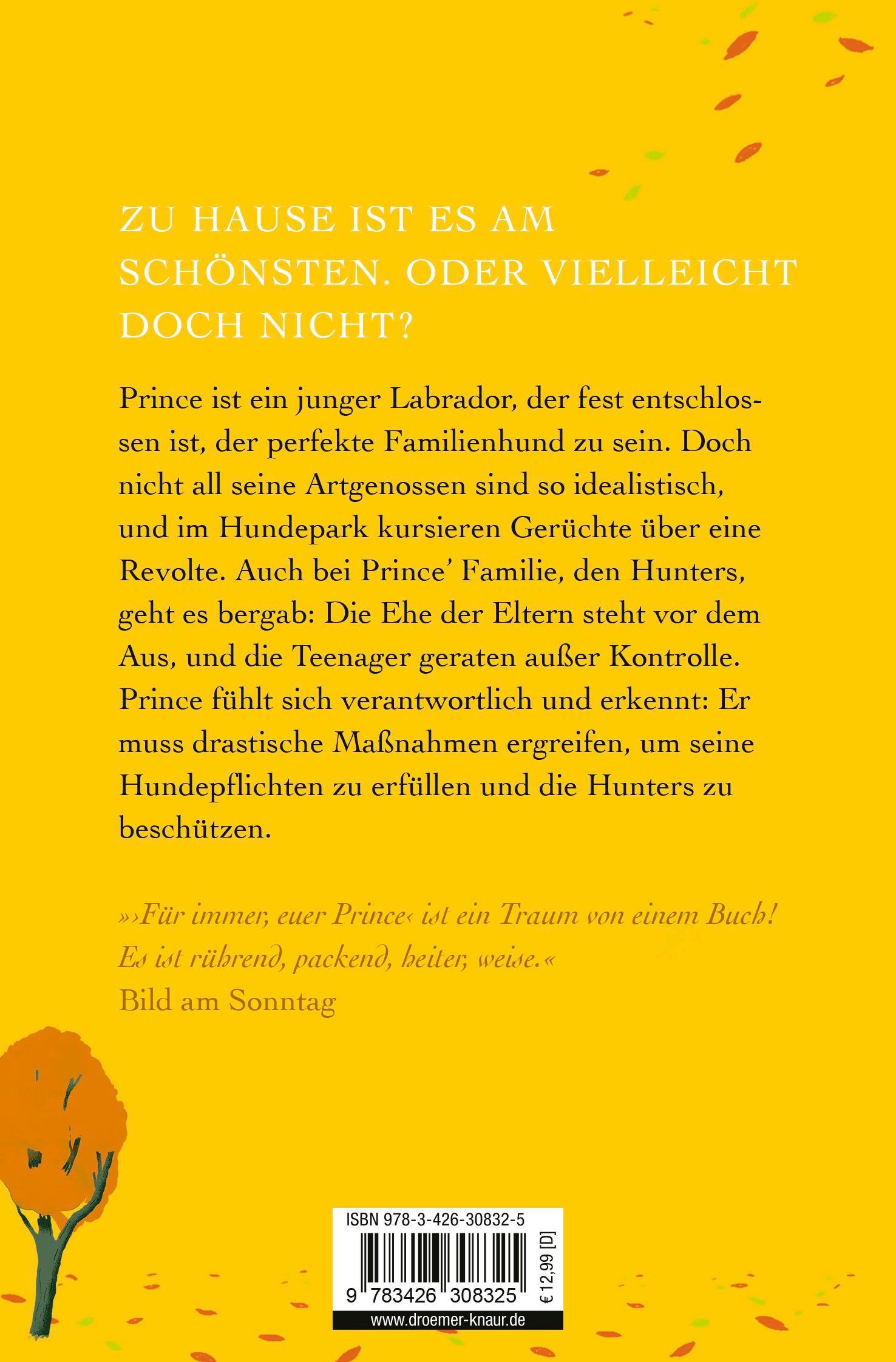 Rückseitencover Für immer, euer Prince