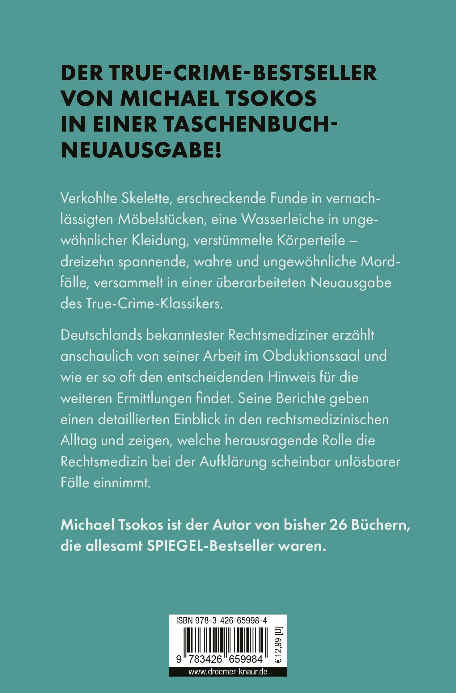 Rückseitencover Dem Tod auf der Spur
