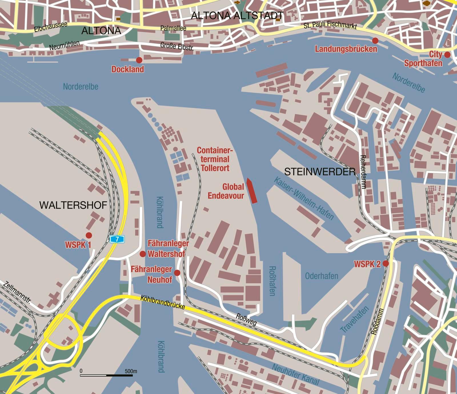 Beispielinhalt (Bild) Tatort Hafen - Tod im Schatten der Elbflut