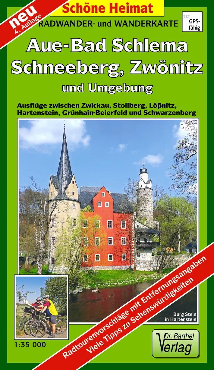 Vorderes Coverbild Radwander- und Wanderkarte Aue - Bad Schlema, Schneeberg, Zwönitz und Umgebung