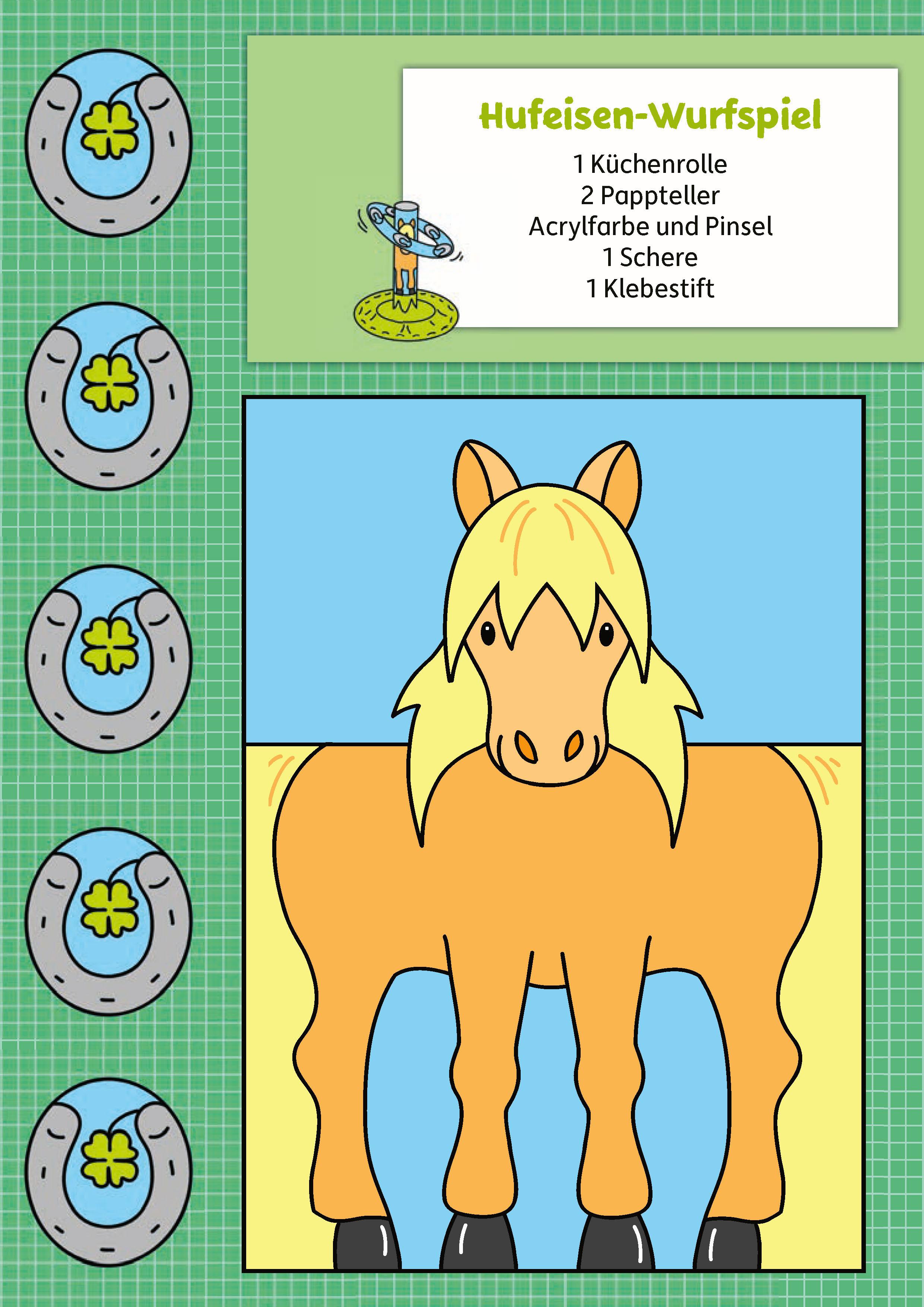 Beispielinhalt (Bild) Lass uns basteln - Bastelbuch ab 5 Jahre - Pferde und Ponys